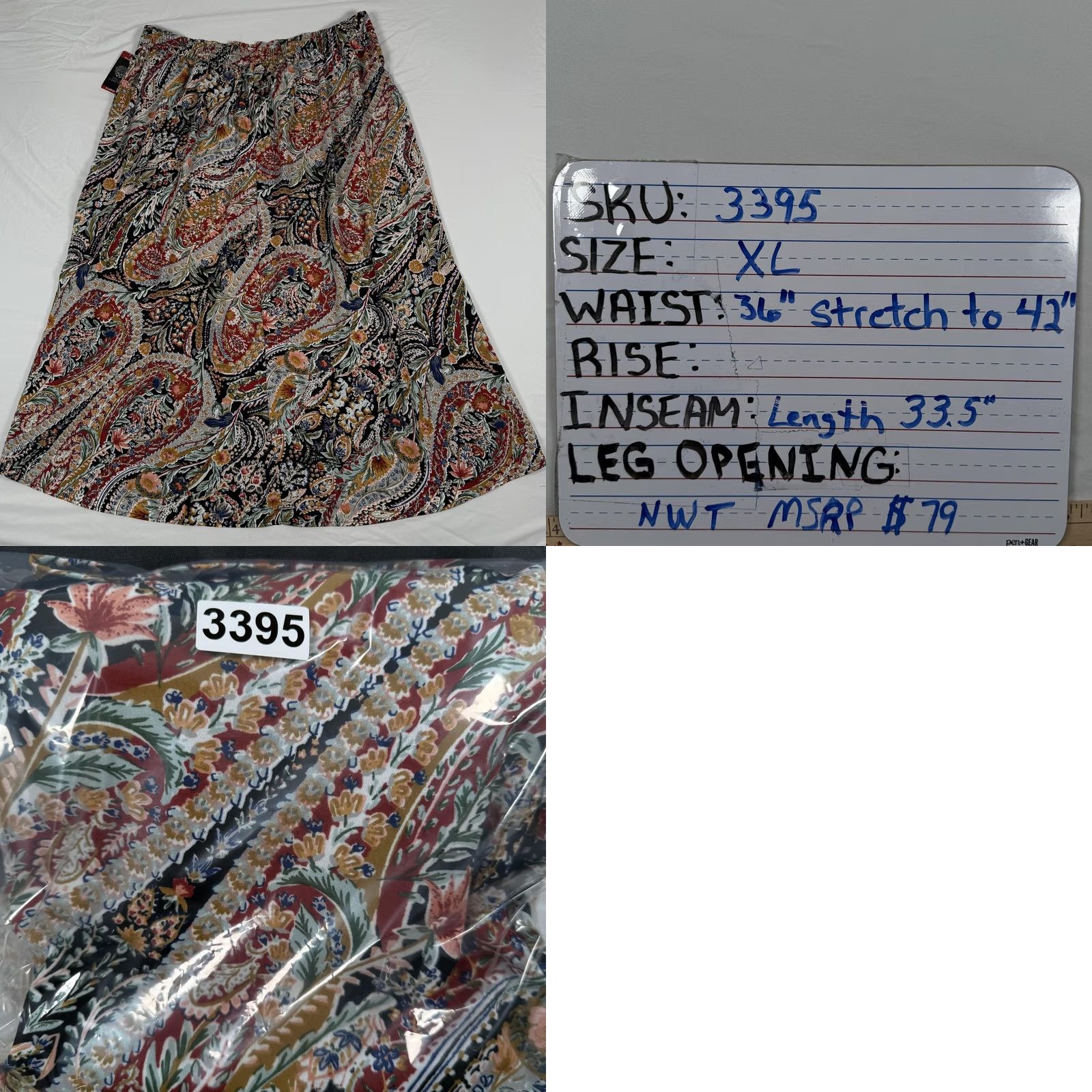 Vince Camuto Vince Camuto Skirt XL Paisley A-Line Long Multicolor Boho Chic Office Workwear 00s 70s Womens Size 40" / US 18 - 8 Thumbnail