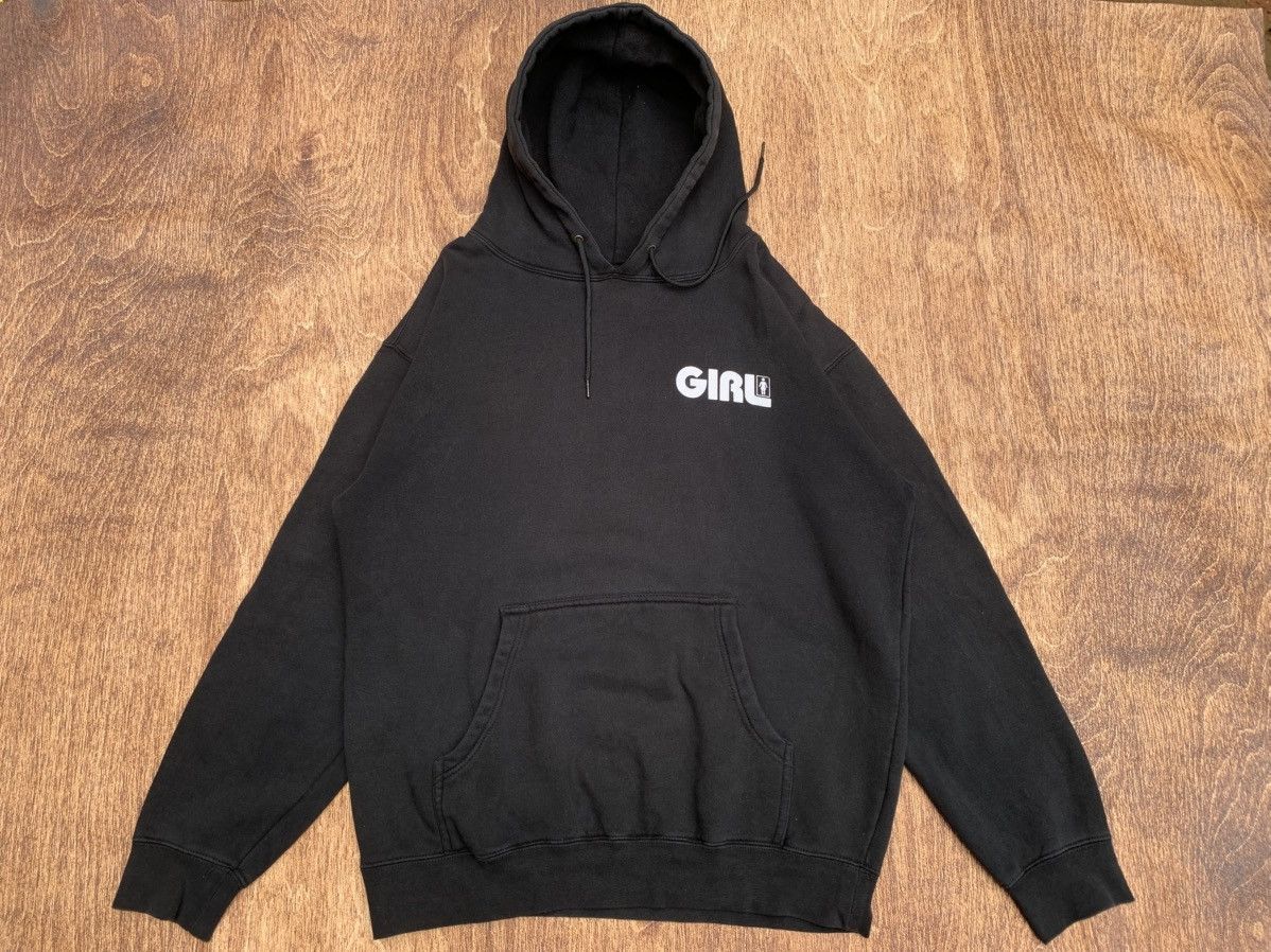 Girl Skateboards Vintage Hoodie 90s BITCH SKATEBOARDS Rare Logo
