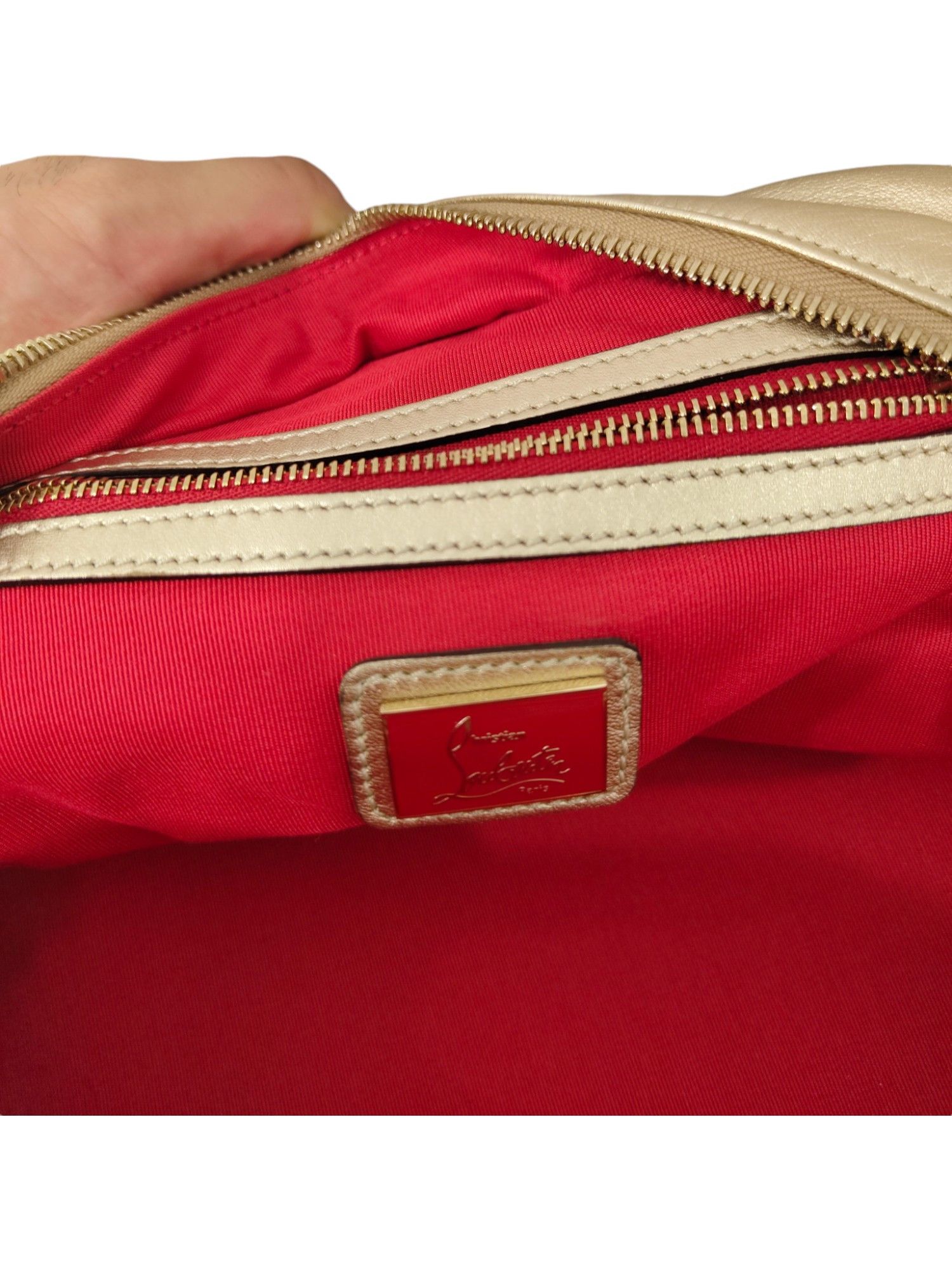 Christian Louboutin Gold Panettone Spiked Bowler Bag Size ONE SIZE - 8 Thumbnail