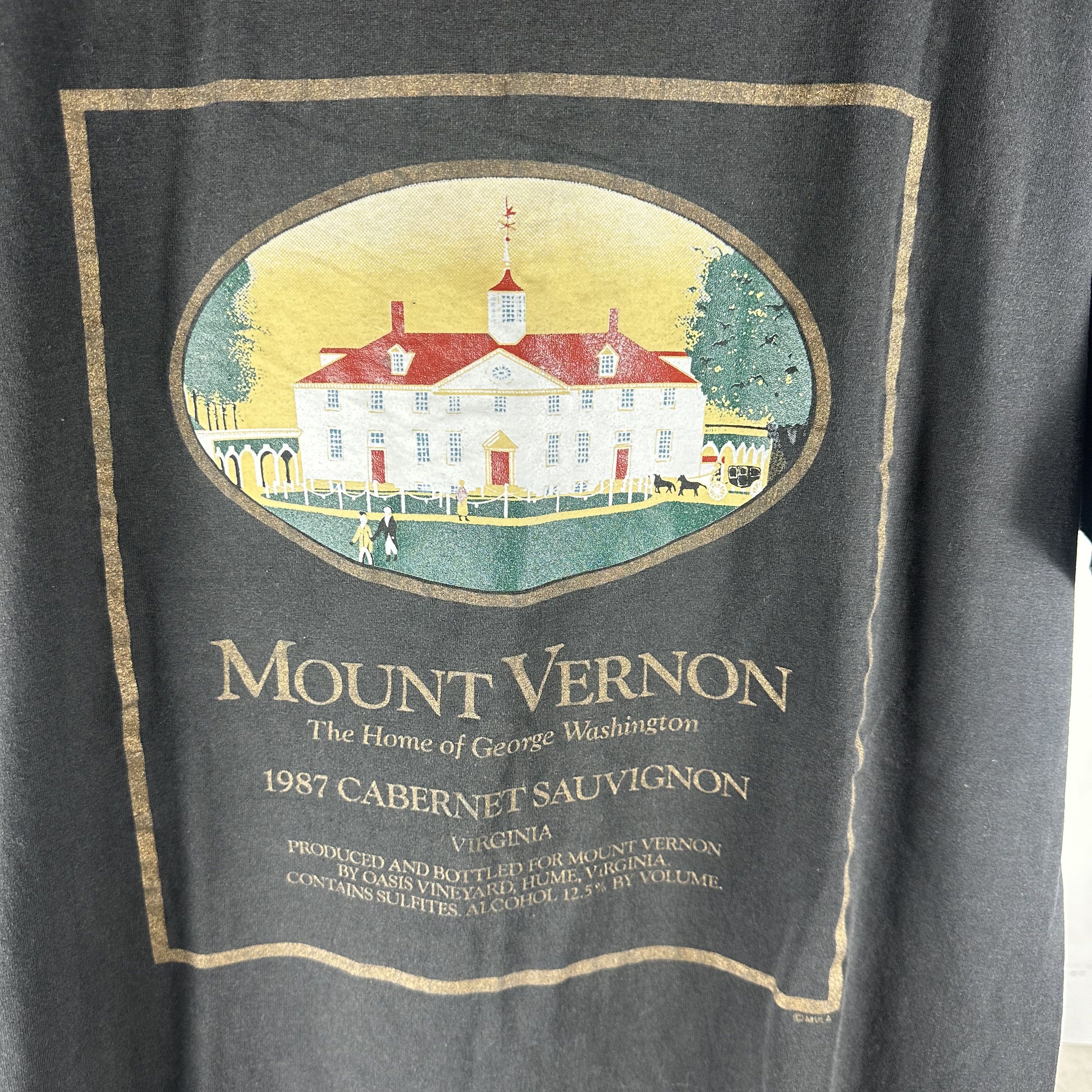 Vintage 1987 Mount Vernon Cabernet Sauvignon Wine Vineyard T-Shirt Size US L / EU 52-54 / 3 - 2 Thumbnail