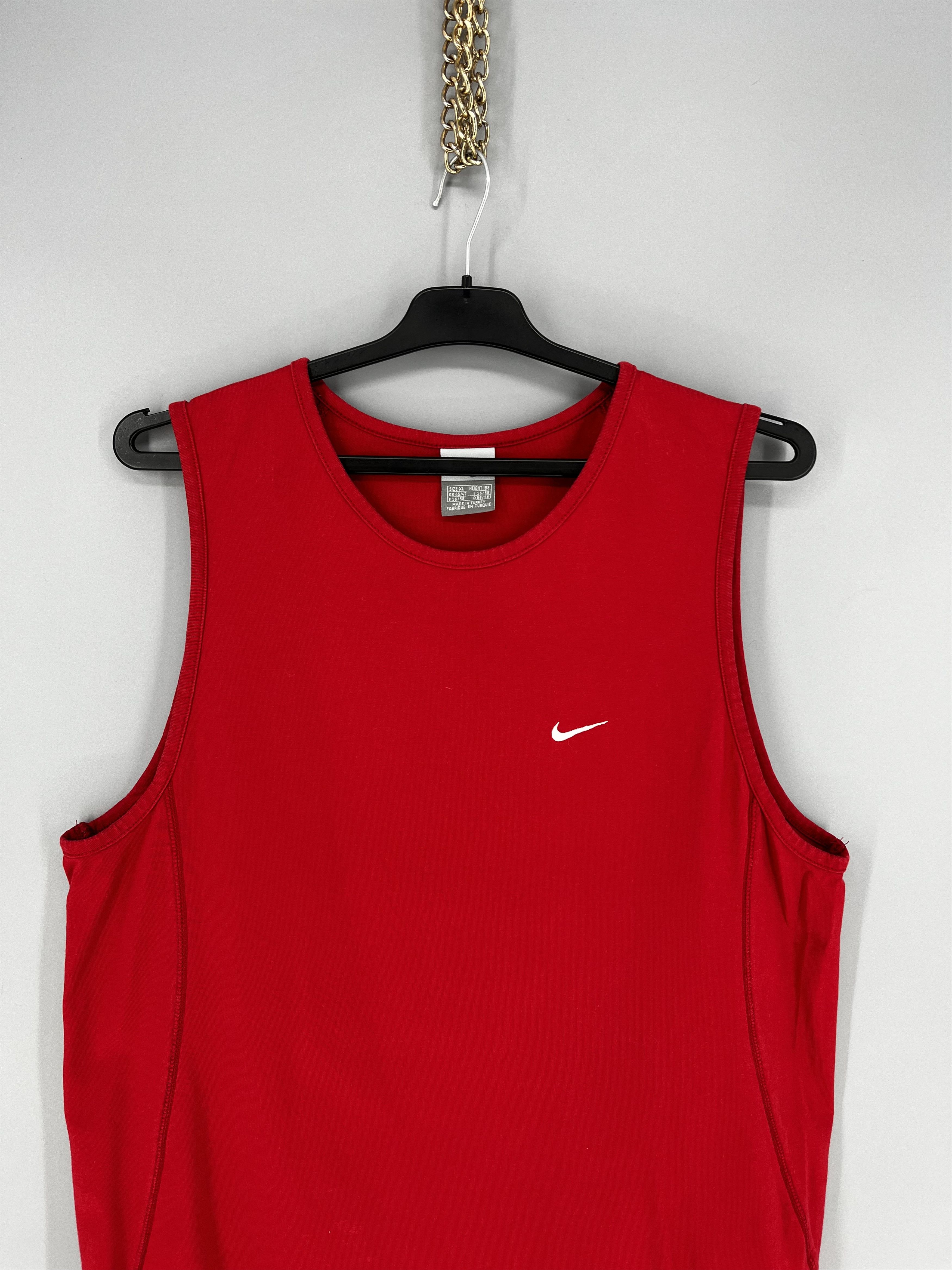 Nike Vintage Nike Tank Top Shirt Mens Red Sleeveless Logo Size US L / EU 52-54 / 3 - 6 Thumbnail