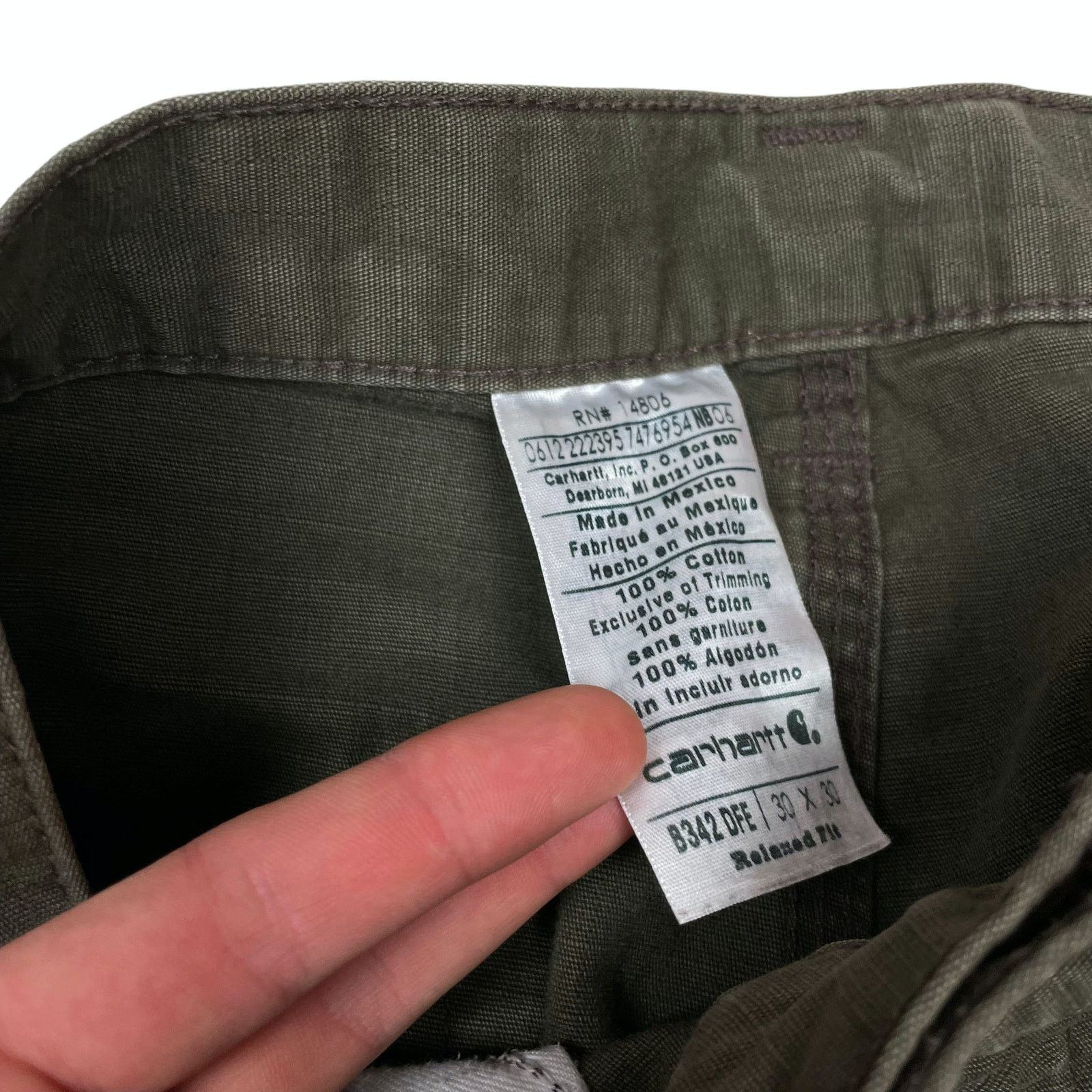 Carhartt Carhartt Men's Green Cotton Relaxed Fit Cargo Pant 30 x 30 Size US 30 / EU 46 - 10 Thumbnail