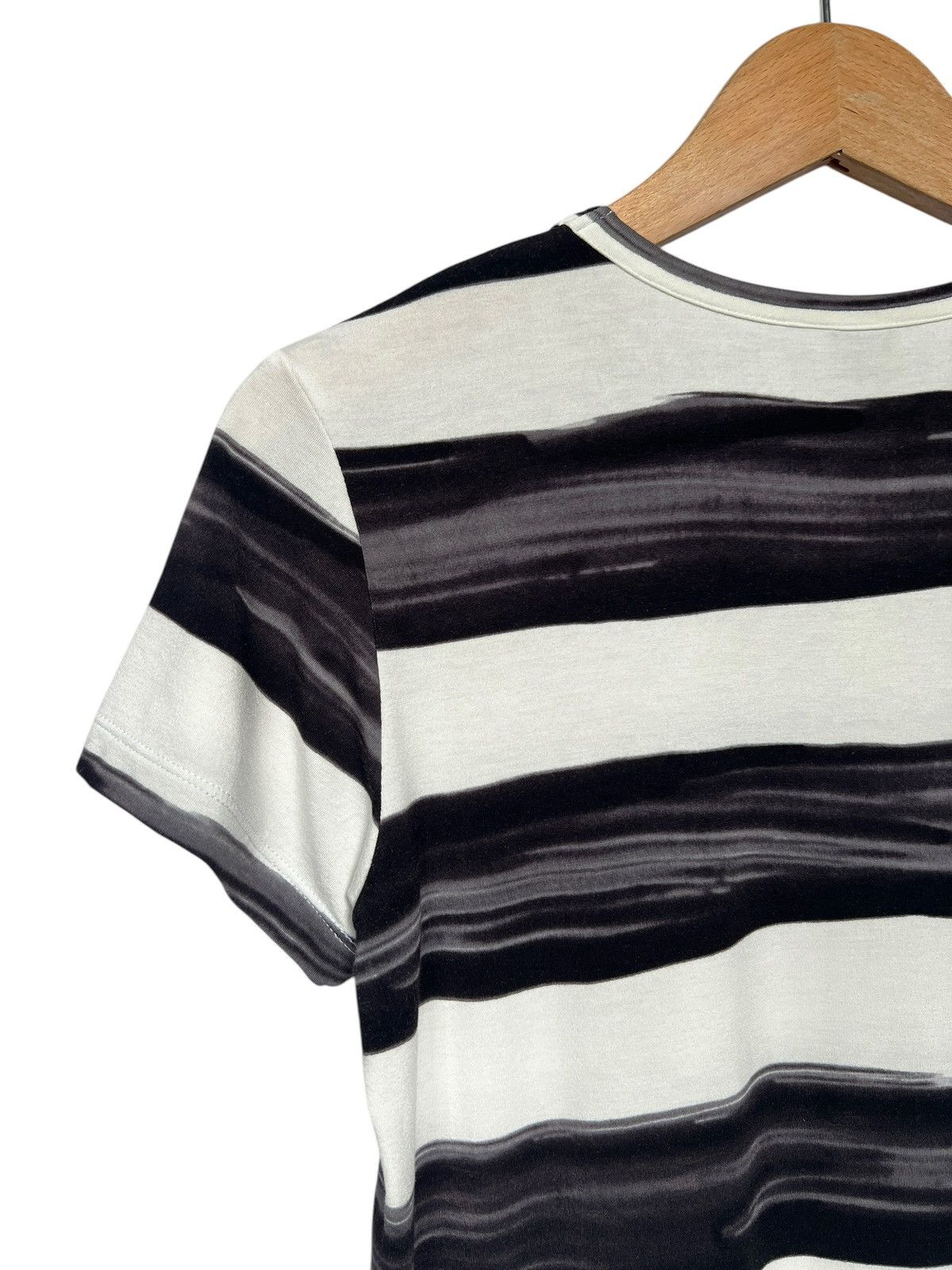 Yohji Yamamoto Y’s Yohji Yamamoto Brush Stripes Rayon Tshirt Size US XXS / EU 40 - 10 Thumbnail