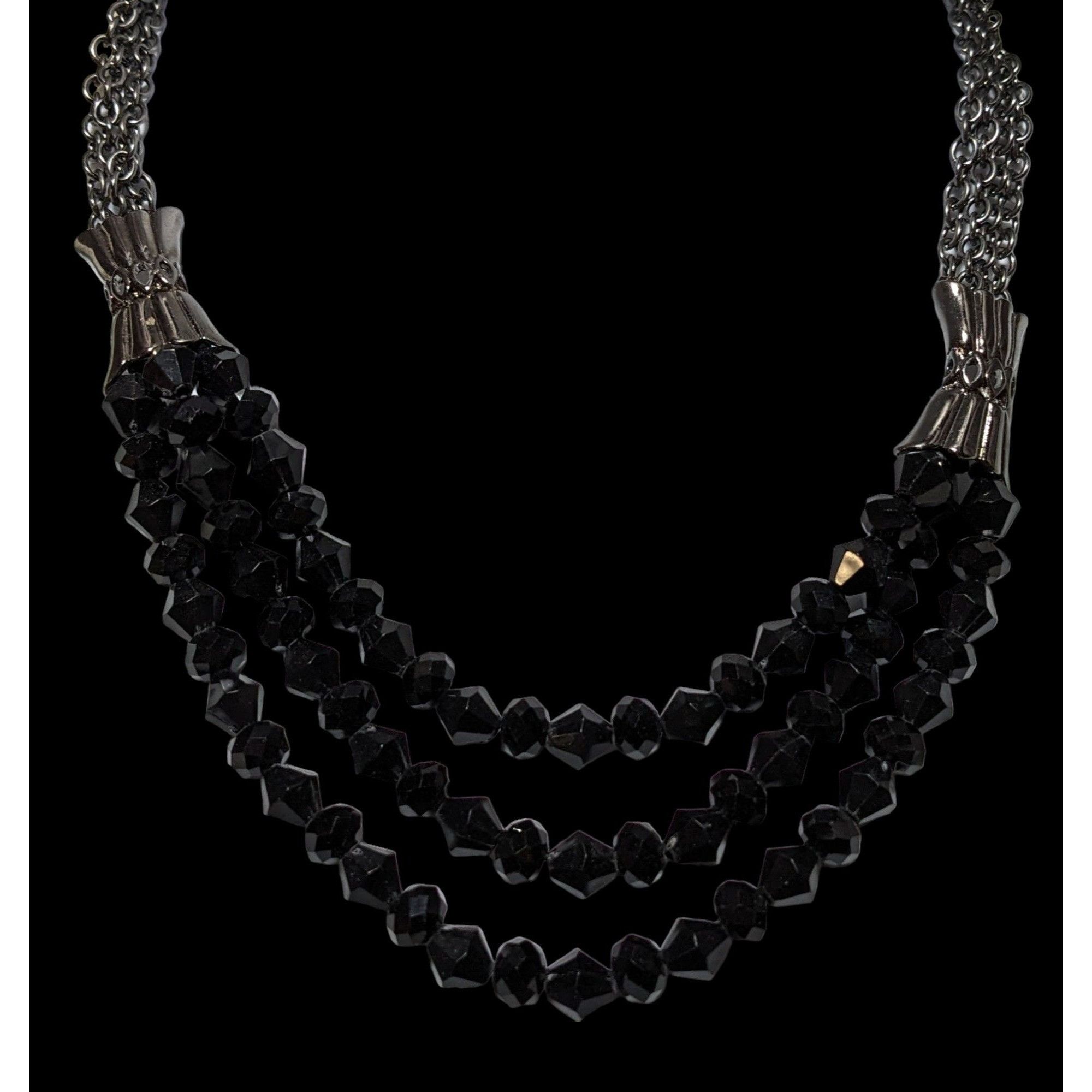 Other Glam Goth Multilayer Glass Beaded Necklace Size ONE SIZE - 5 Thumbnail