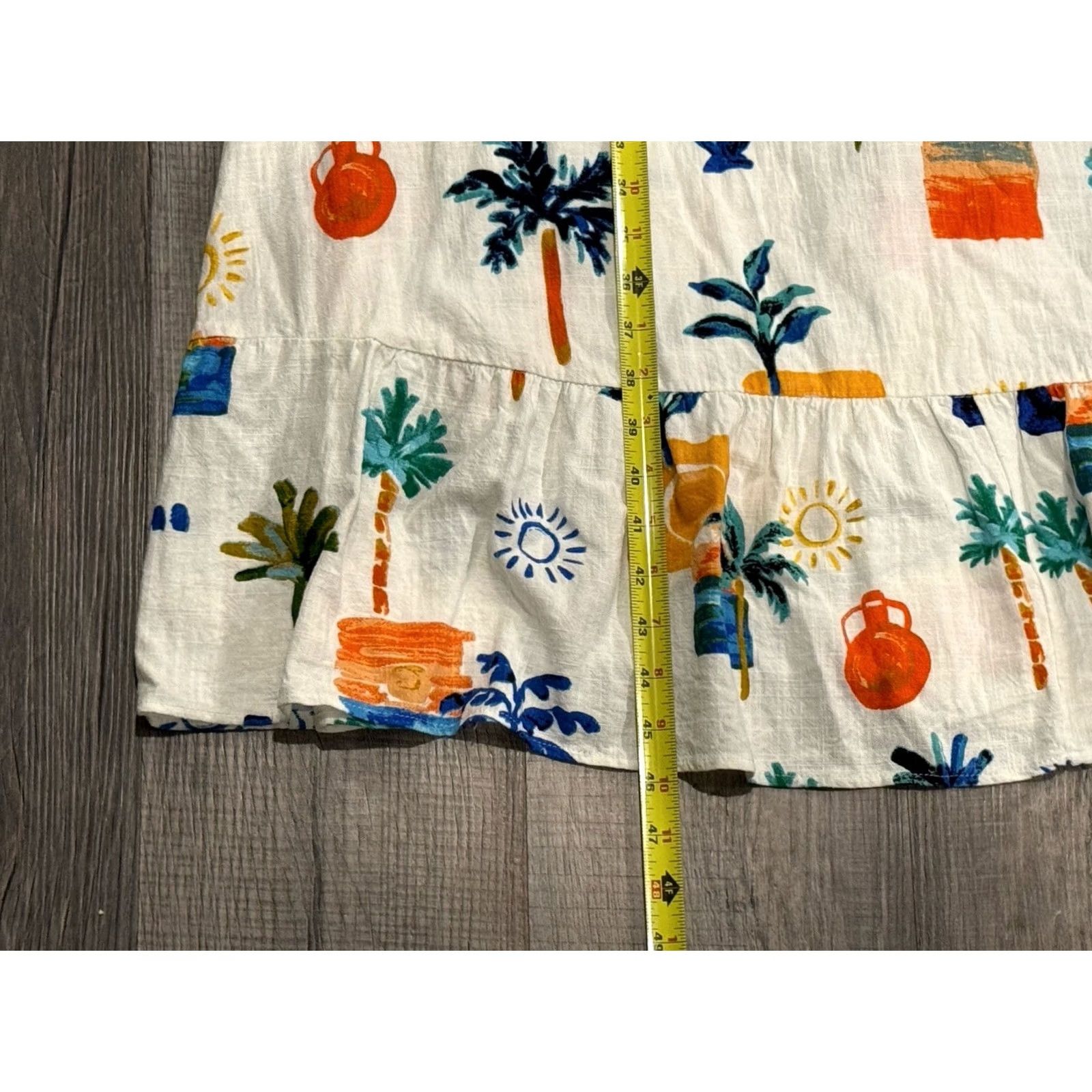 Vintage Label of Love Australia Smocked Linen Midi Dress S Women Travel Beach Resort Size S / US 4 / IT 40 - 3 Thumbnail