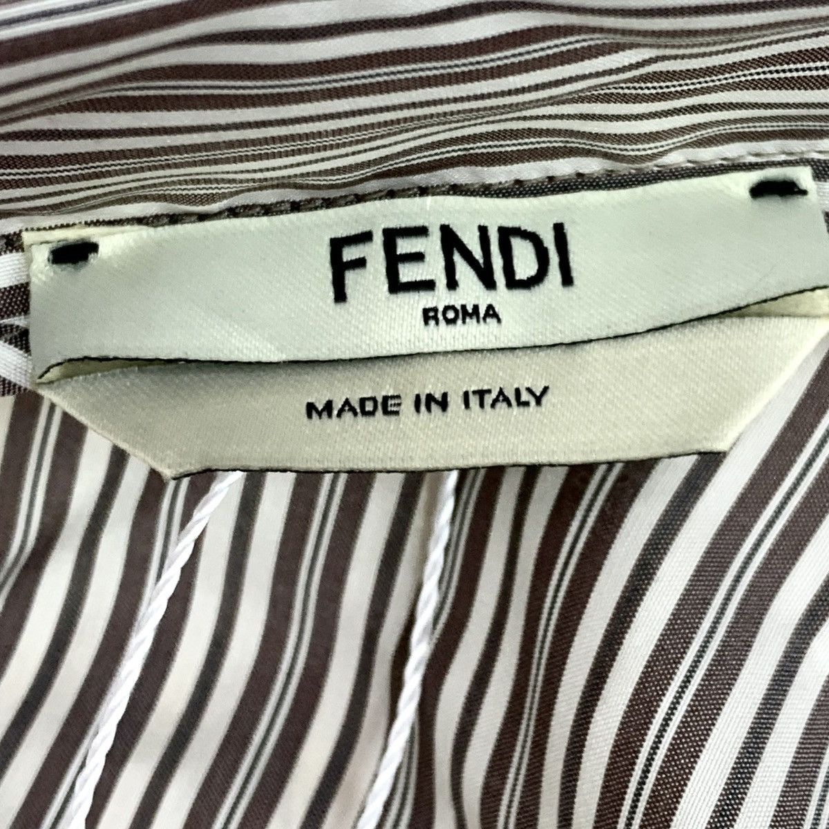 Fendi Fendi Colorblocked Striped Mulberry Silk Lapel Shirt Size S / US 4 / IT 40 - 6 Thumbnail