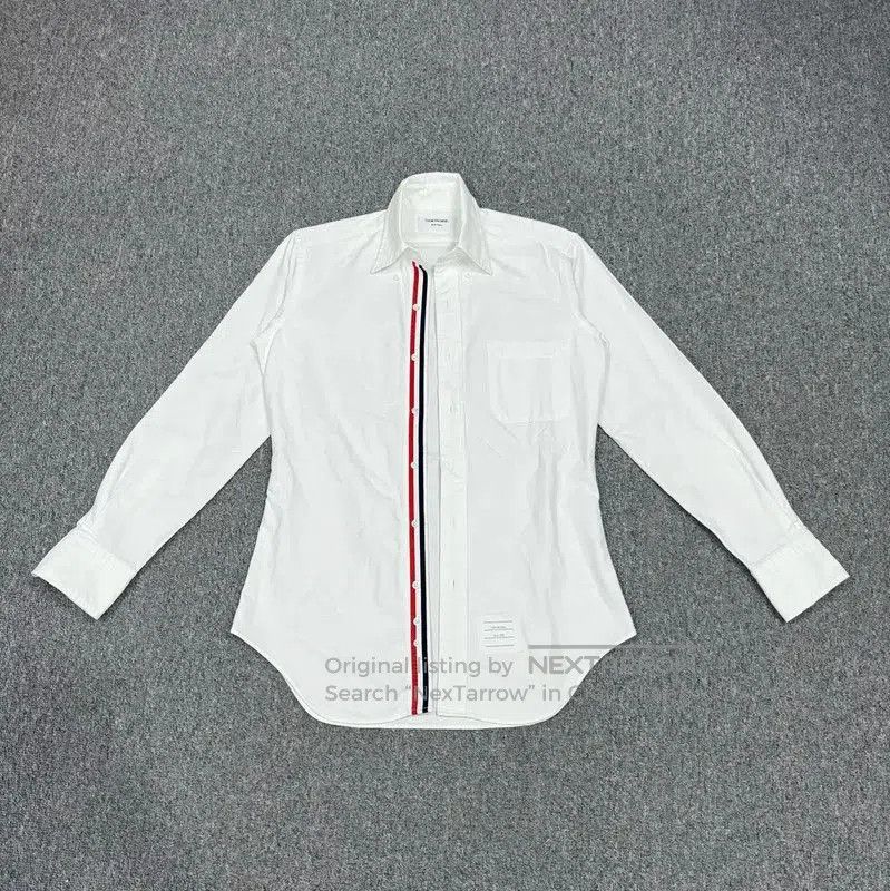 Thom Browne Thom Browne White Cotton Long Sleeve Shirt for Men . Size US S / EU 44-46 / 1 - 1 Thumbnail