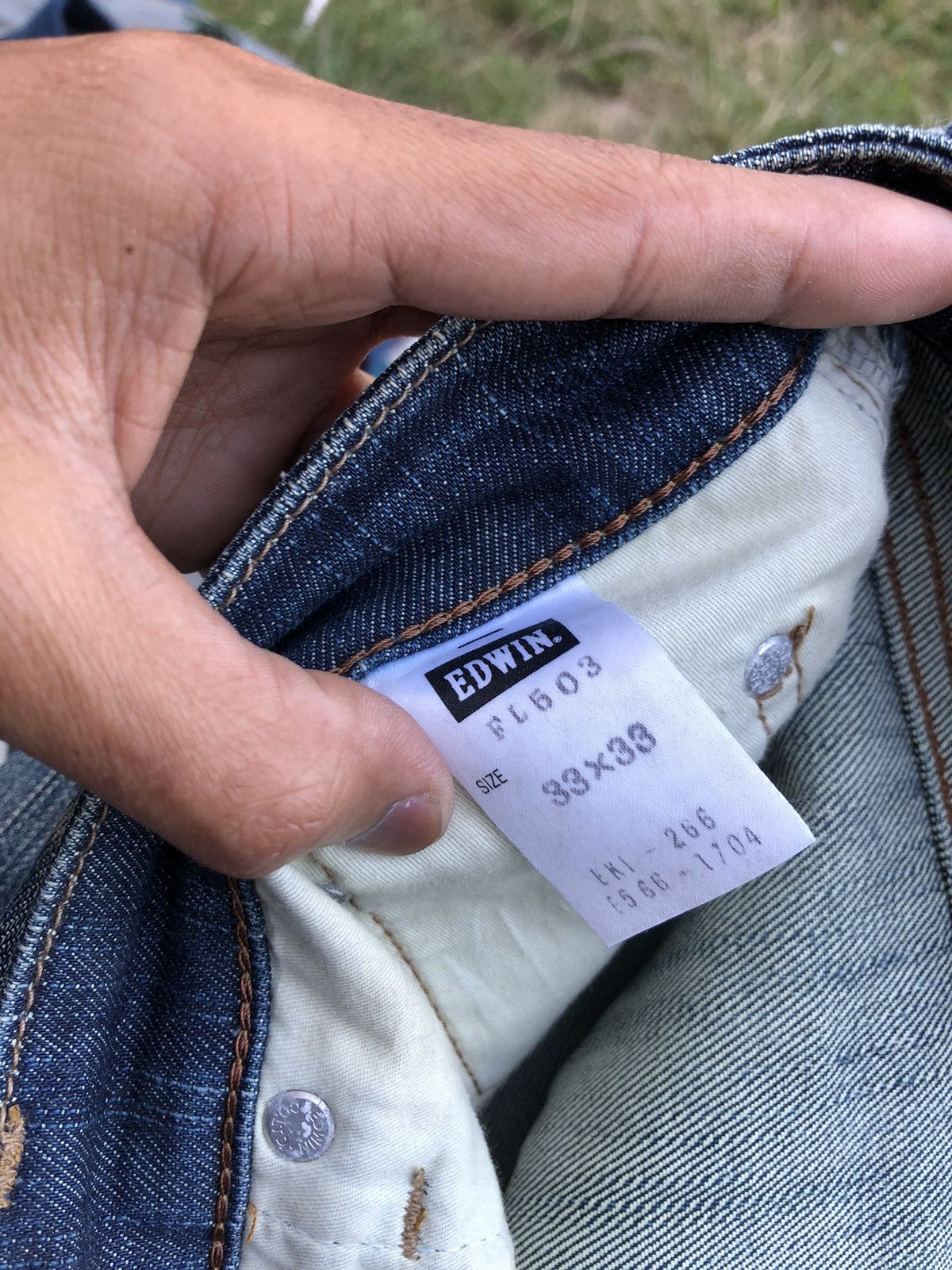 Japanese Brand EDWIN 503 LIGHT FLEX DISTRESSED DENIM Size US 32 / EU 48 - 3 Thumbnail