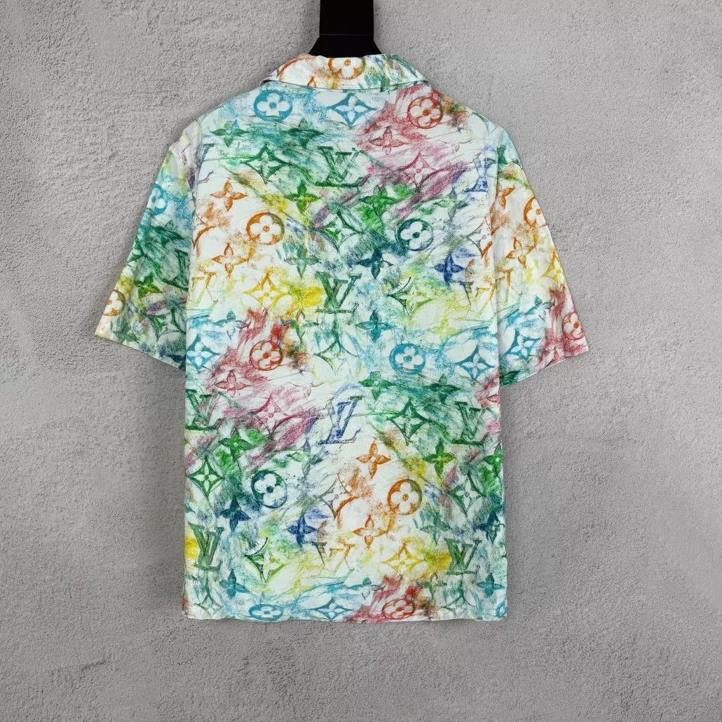 Louis Vuitton Multi Color Abstract Print Short Sleeve Shirt Size US XL / EU 56 / 4 - 2 Thumbnail