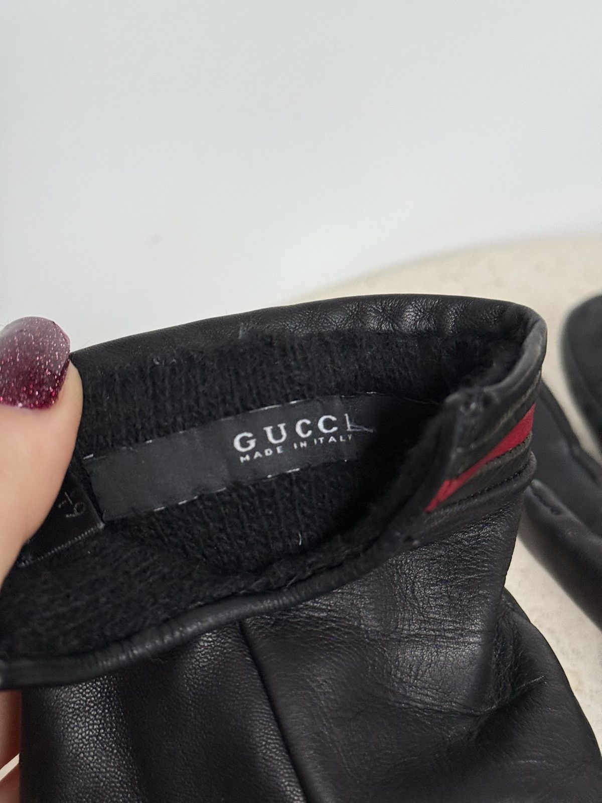 Gucci × Vintage Gucci Vintage Black Leather Gloves Size ONE SIZE - 3 Thumbnail