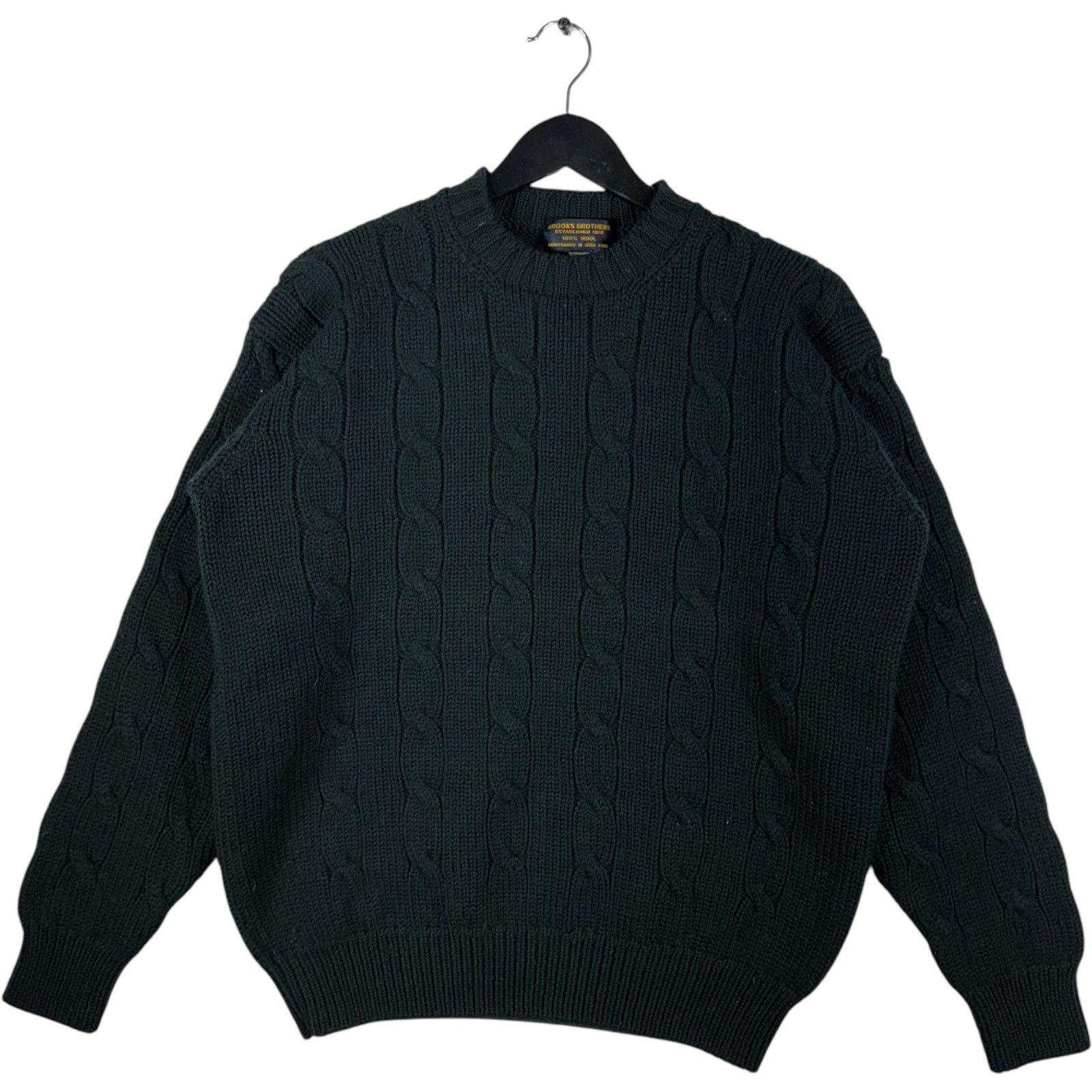 Brooks Brothers Vintage Brooks Brothers Shetland Wool Cable Knit Sweater Size US XL / EU 56 / 4 - 1 Thumbnail