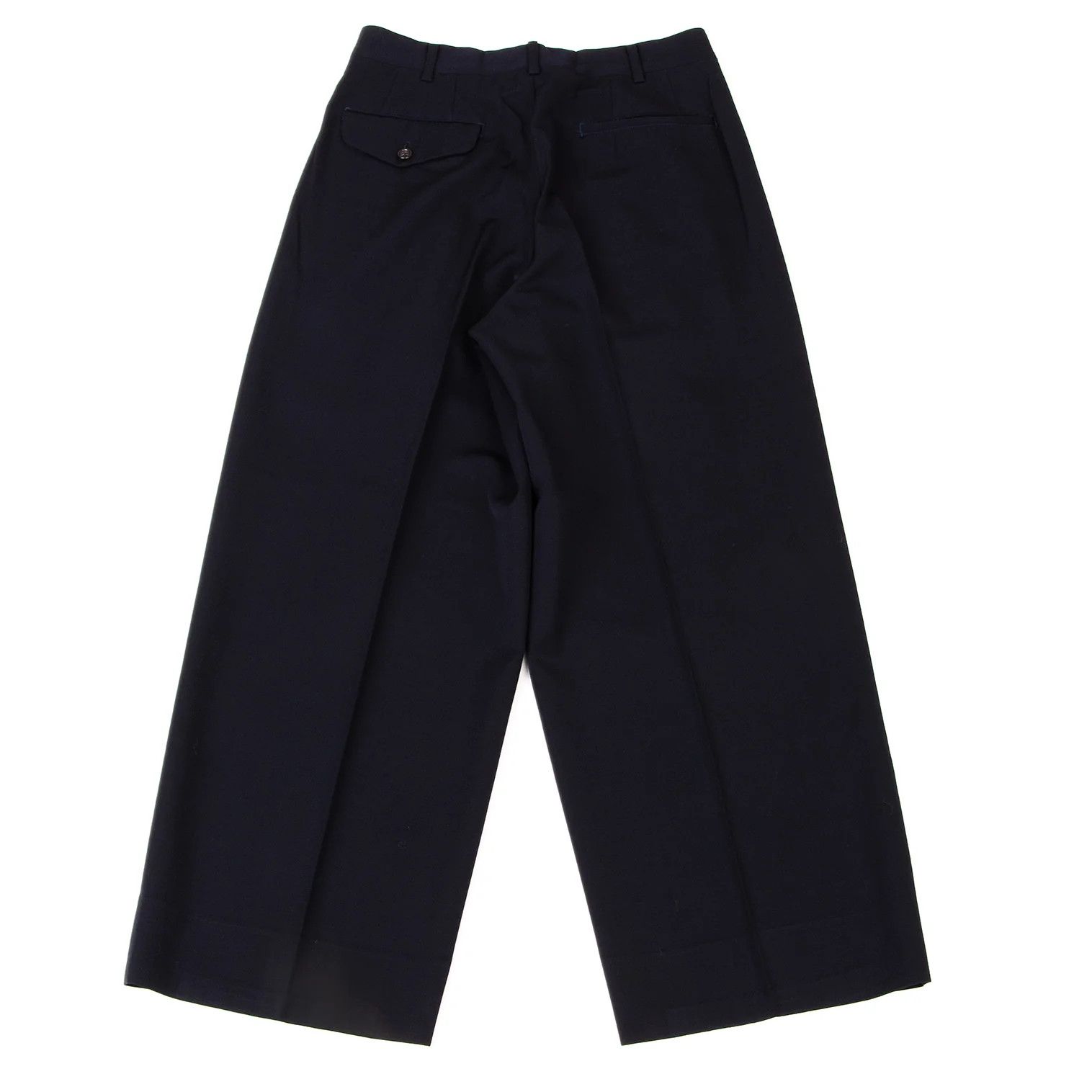 Comme des Garcons Homme Plus Wool Tuck Wide Pants in Navy, Size S Size US 30 / EU 46 - 11 Thumbnail