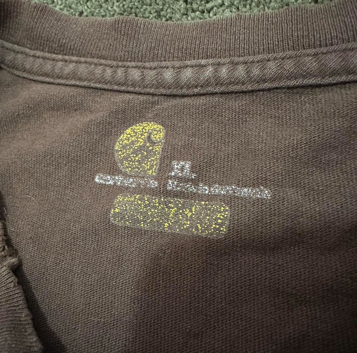 Carhartt Brown Faded Carhartt Henley T-shirt Size US XL / EU 56 / 4 - 4 Thumbnail