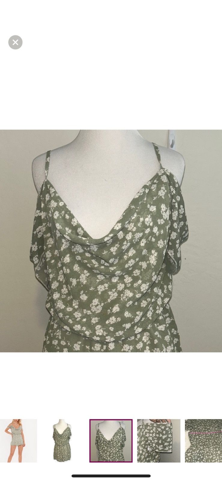 Nasty Gal Nasty gal floral draped romper size 6 Size 28" / US 6 / IT 42 - 2 Thumbnail
