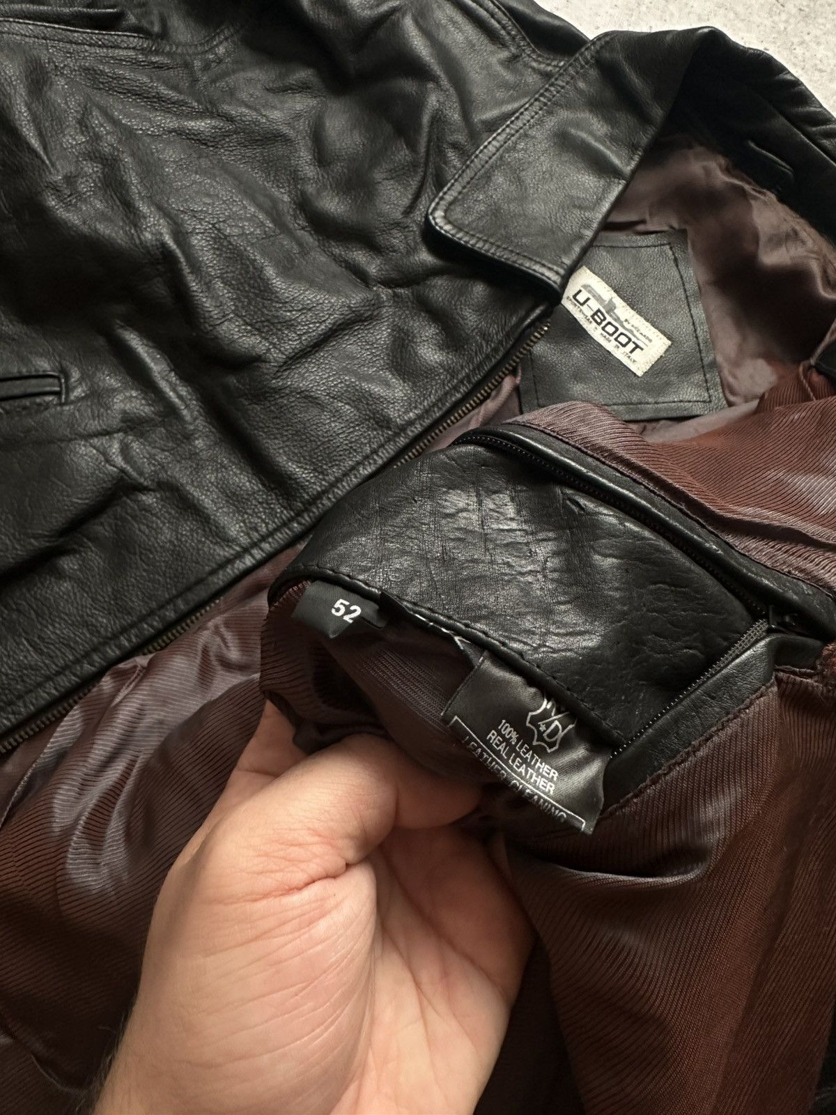 Vintage Vintage U-boot by Riccardo Leather Bomber Jacket Size US L / EU 52-54 / 3 - 13 Thumbnail