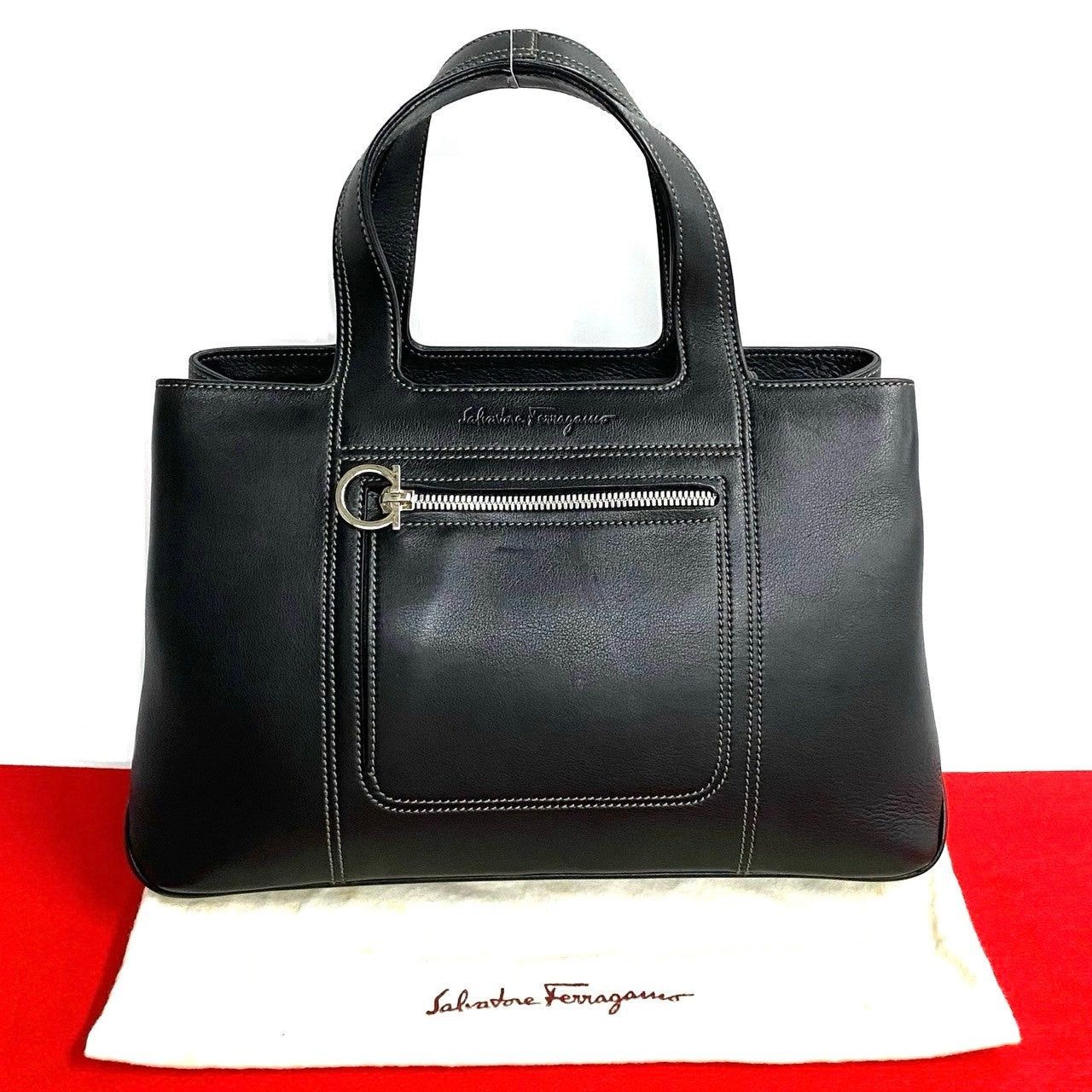 Salvatore Ferragamo Salvatore Ferragamo Handbag Black Leather Size ONE SIZE - 1 Thumbnail