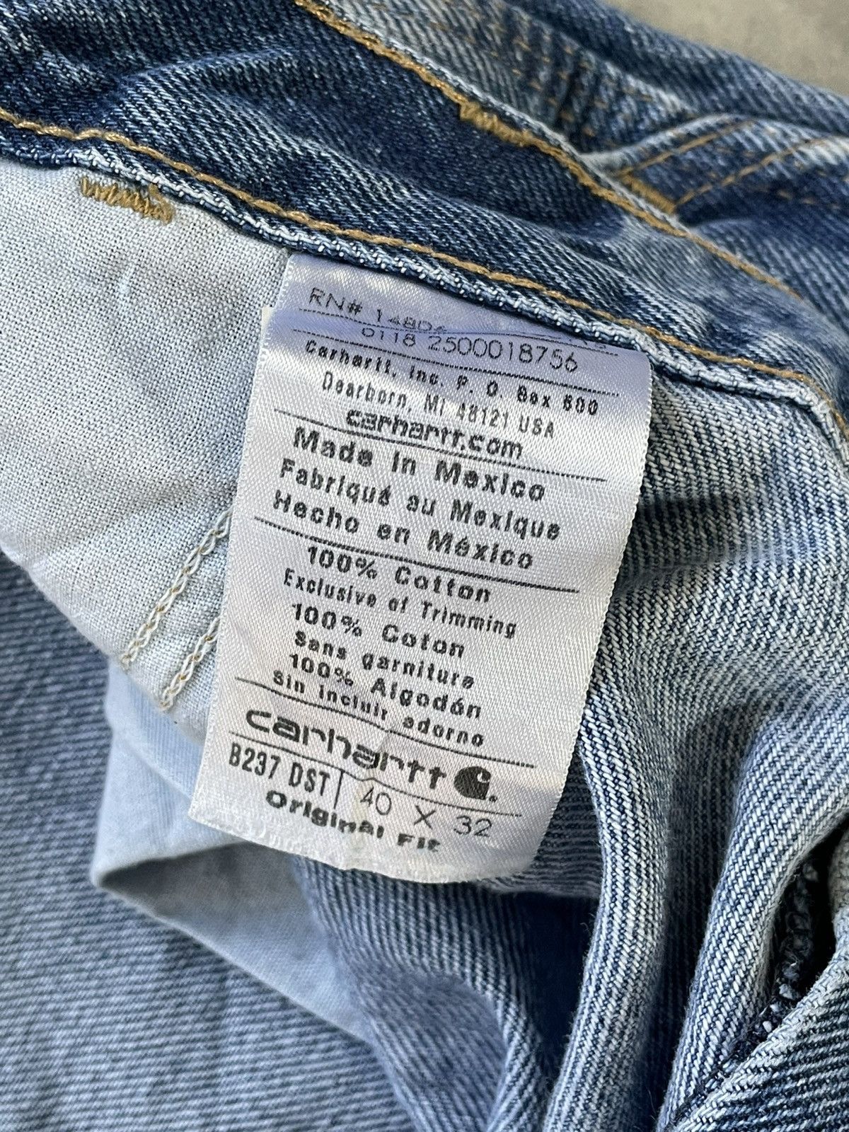Carhartt Carhartt Jeans Denim Pant Carpenter - B23 DST 40x32 Size US 38 / EU 54 - 14 Thumbnail