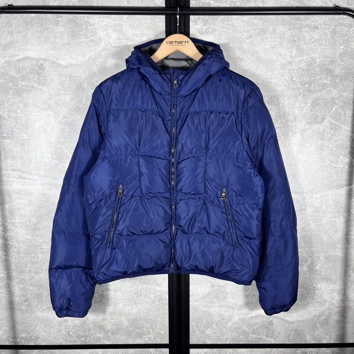 PRADA 00s VINTAGE RED TAB NYLON DOWN PUFFER JACKET BOXY