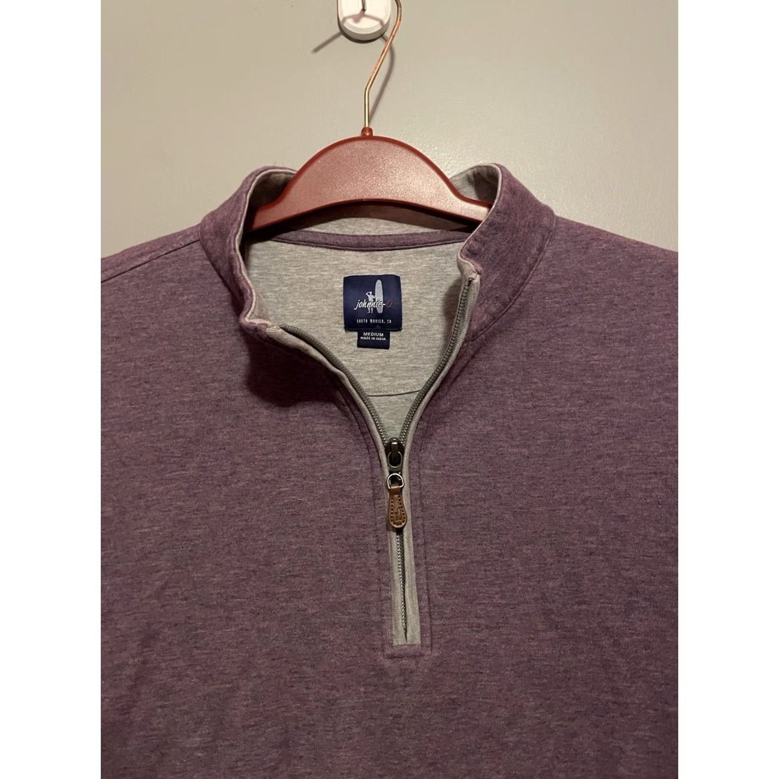 johnnie-O johnnie-O Pullover Womens M Purple Sully Zip Women Size Long Sleeve D344 Size M / US 6-8 / IT 42-44 - 2 Thumbnail