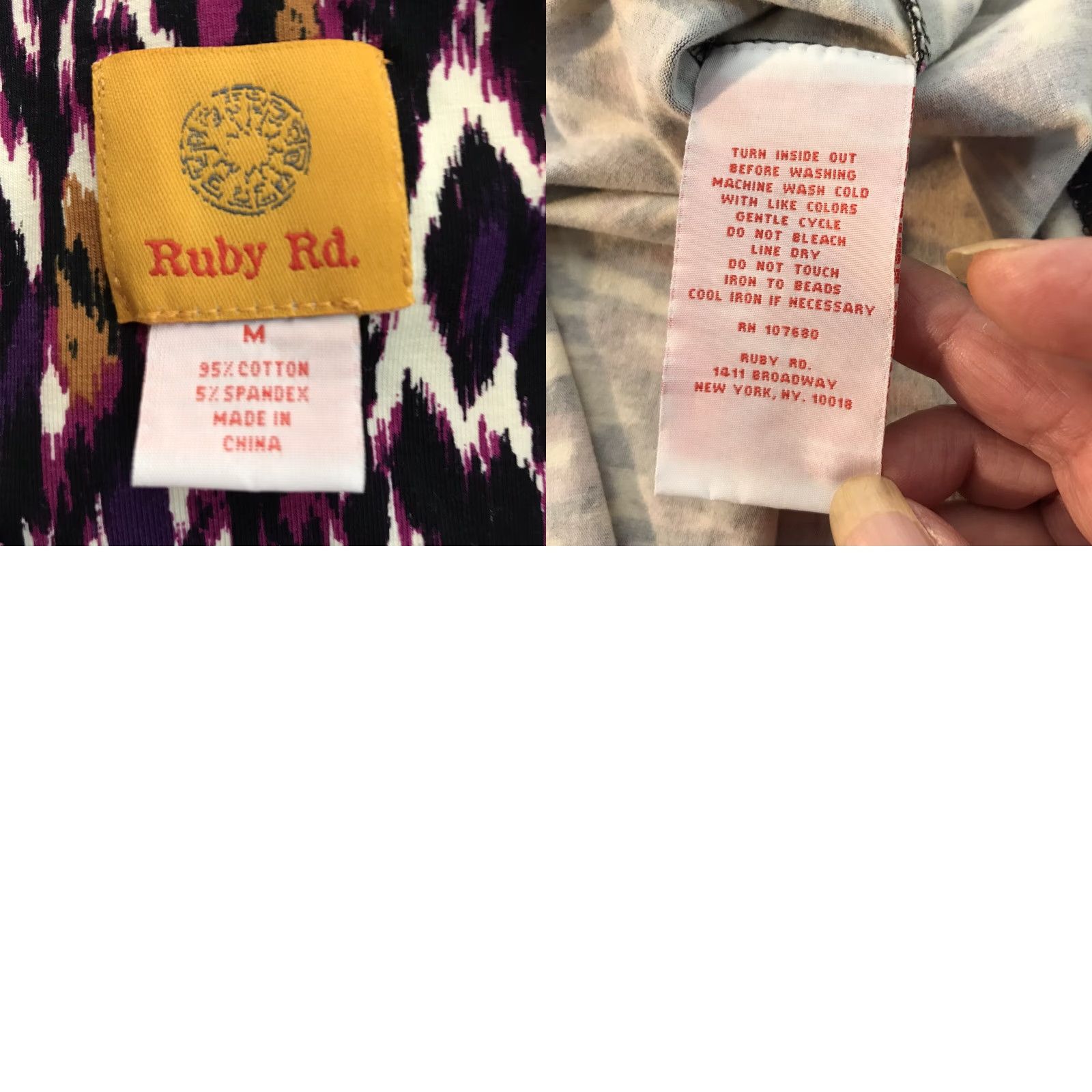 Vintage VINTAGE Ruby Rd Blouse Women's Medium Geometric Beaded Knit Top Casual Dressy Lightweight 3/4 Sleeve Size M / US 6-8 / IT 42-44 - 8 Thumbnail