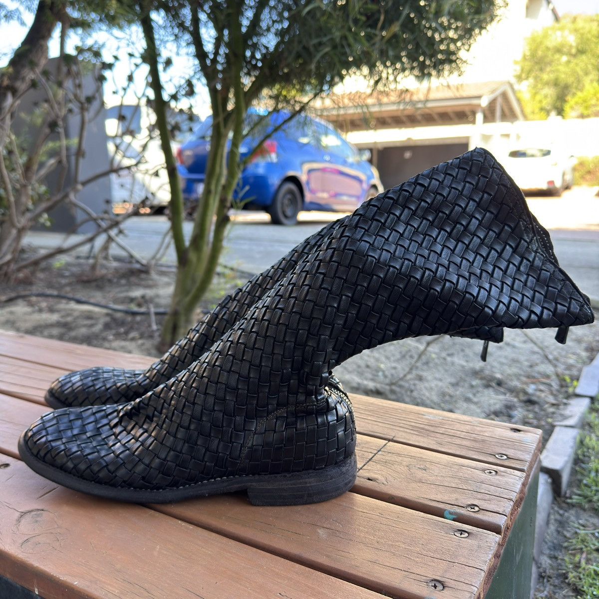 Guidi Rare, brand-new Guidi Archive 989 woven long boots, size 42 Size US 9 / EU 42 - 3 Thumbnail