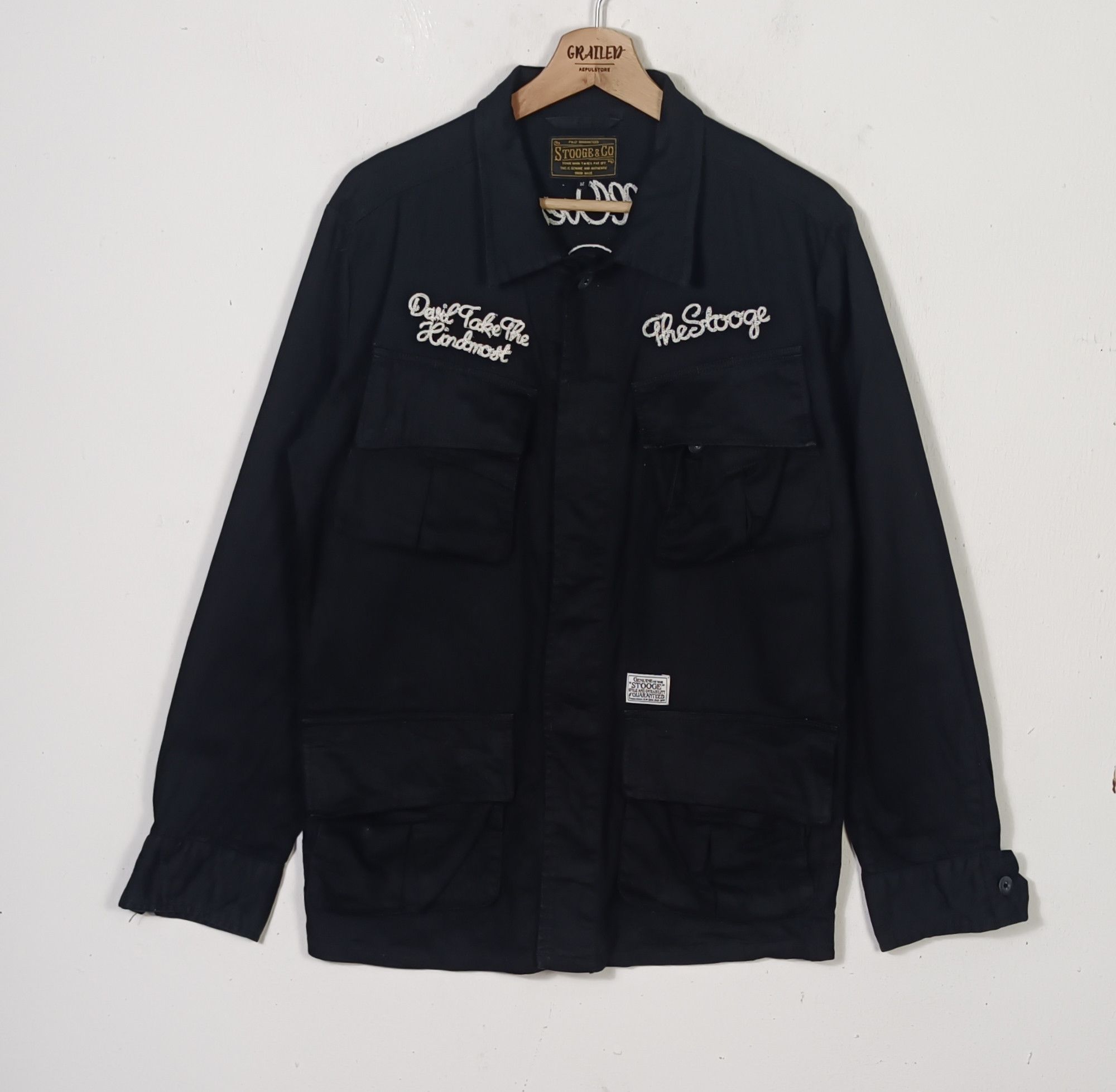 Japanese Brand Stooge & co Skull "Riding All OverThe World " Jacket Size US M / EU 48-50 / 2 - 3 Thumbnail
