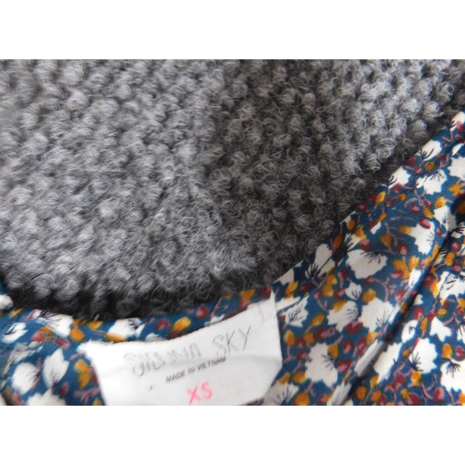 Vintage Sienna Sky Blouse XS Blue Floral Sleeveless Round Neck Pullover Casual Women Size XS / US 0-2 / IT 36-38 - 5 Thumbnail