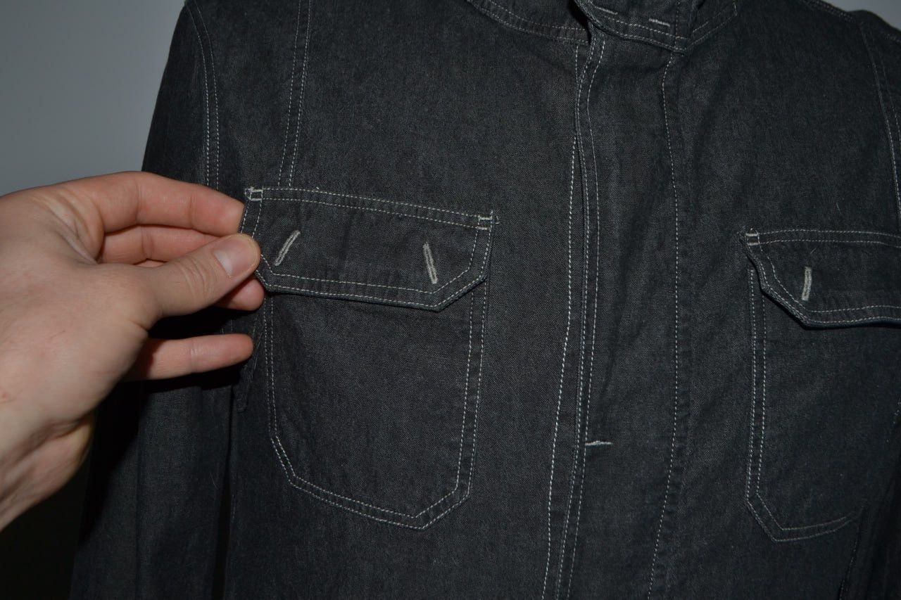 Allsaints All Saints Dye Cotton Wash Chambray Hooded Shirt Size M Size US M / EU 48-50 / 2 - 4 Thumbnail