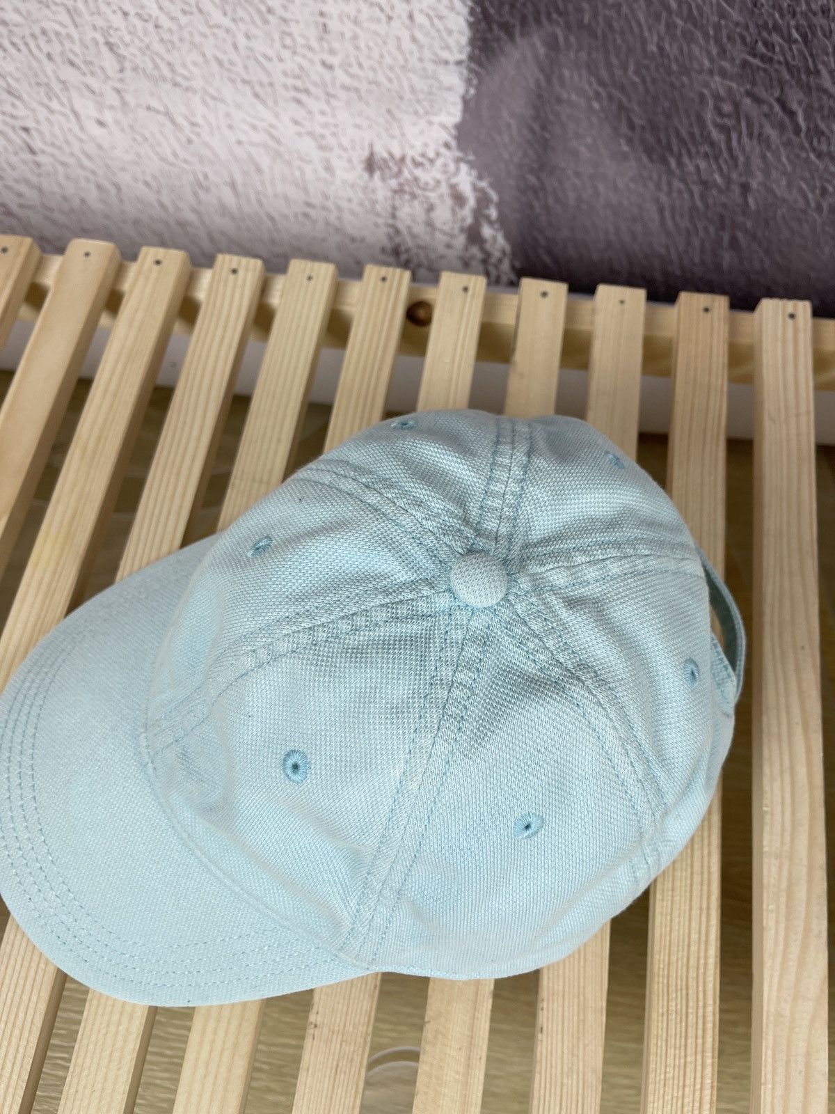Lacoste Unisex Vintage Lacoste 5 Panel Cap Blue Size L Adjustable Size ONE SIZE - 7 Thumbnail