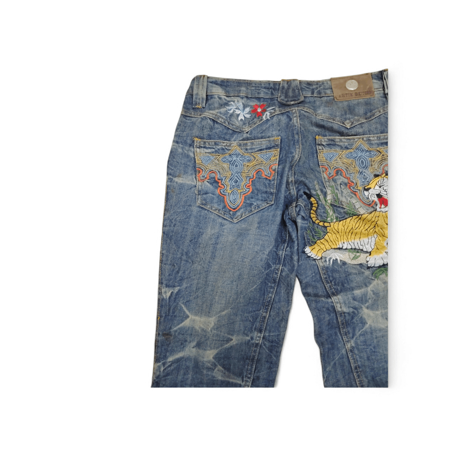 Antik Denim Vintage Y2K Antik Denim Embroidered Tiger & Dragon Flare Size US 30 / EU 46 - 11 Thumbnail