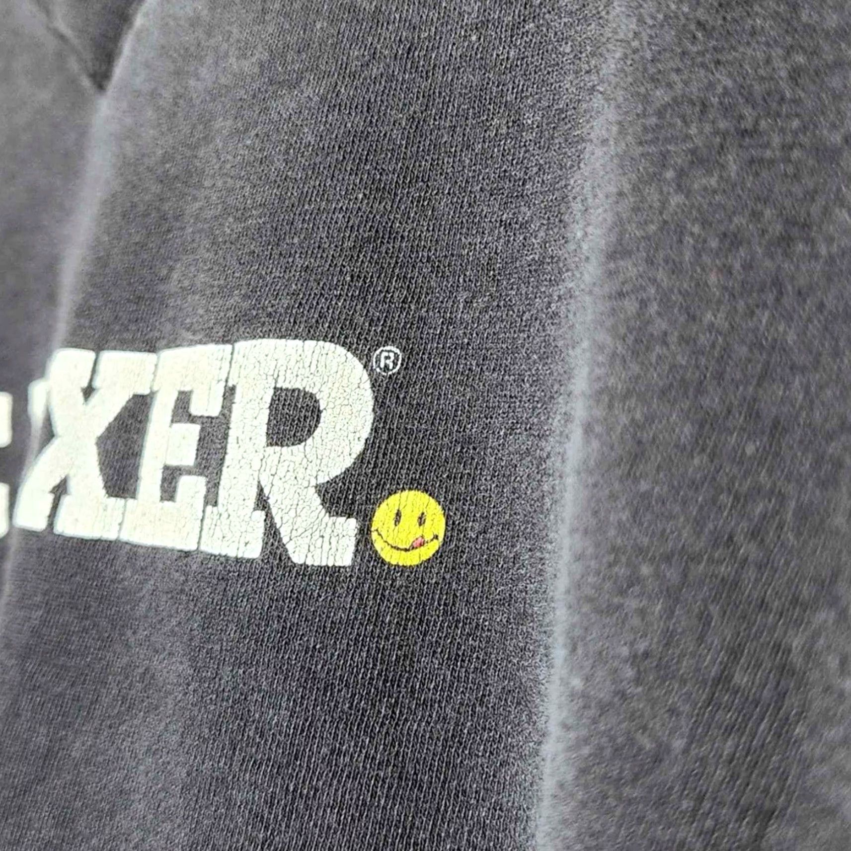 Vintage VINTAGE Joe Boxer Shirt Ladies L Black 90s Smiley Face V Neck Girls Women T-Shirt Tee Shirt Size L / US 10 / IT 46 - 2 Thumbnail