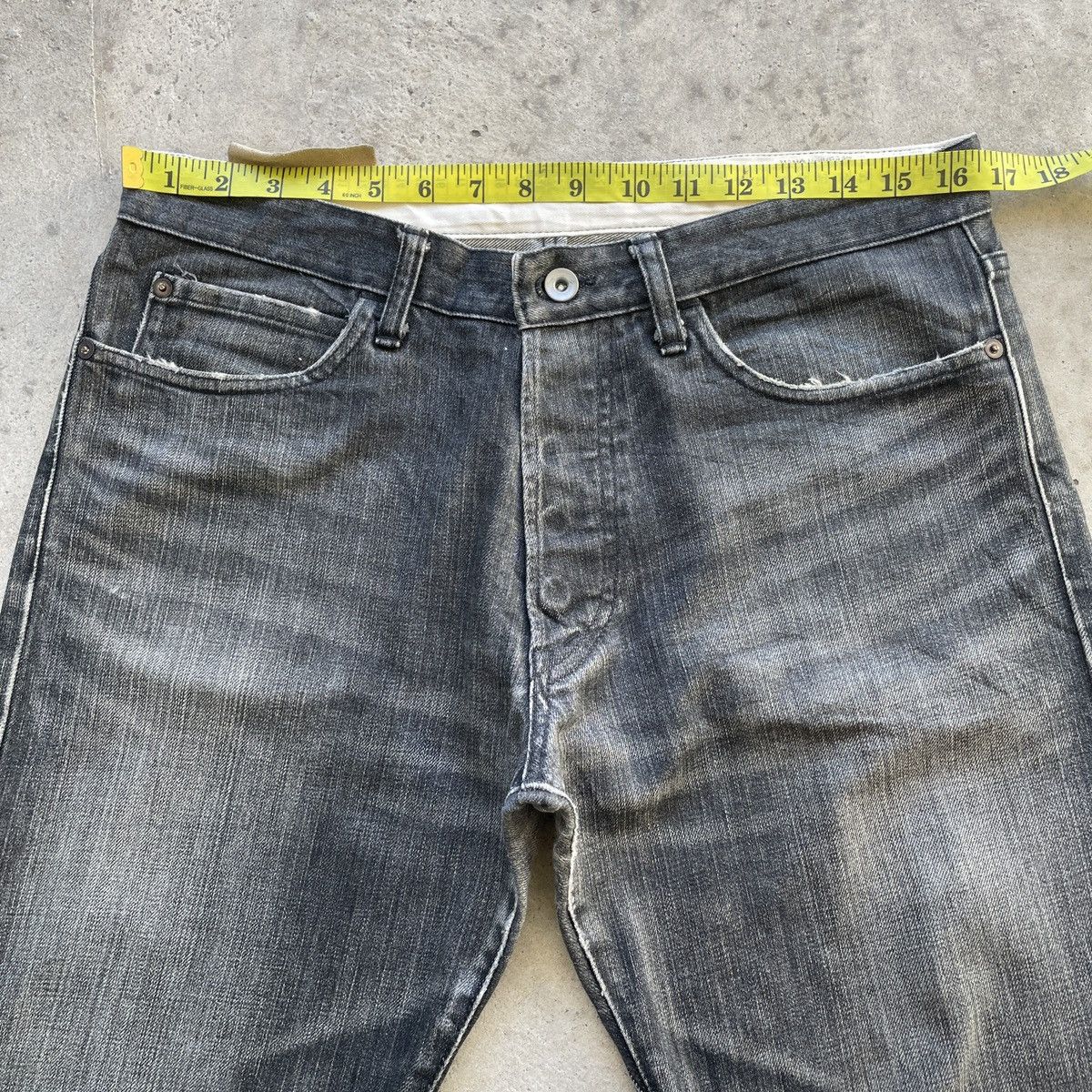 Japanese Brand Vintage Japanese Black Faded Denim Jeans Pants W33x30 Size US 33 - 5 Thumbnail