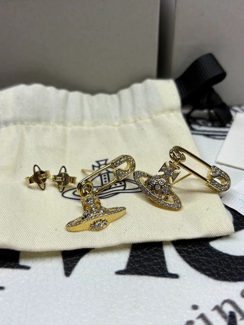 Vivienne Westwood Vivienne Westwood Gold pin earring Size ONE SIZE - 6 Thumbnail