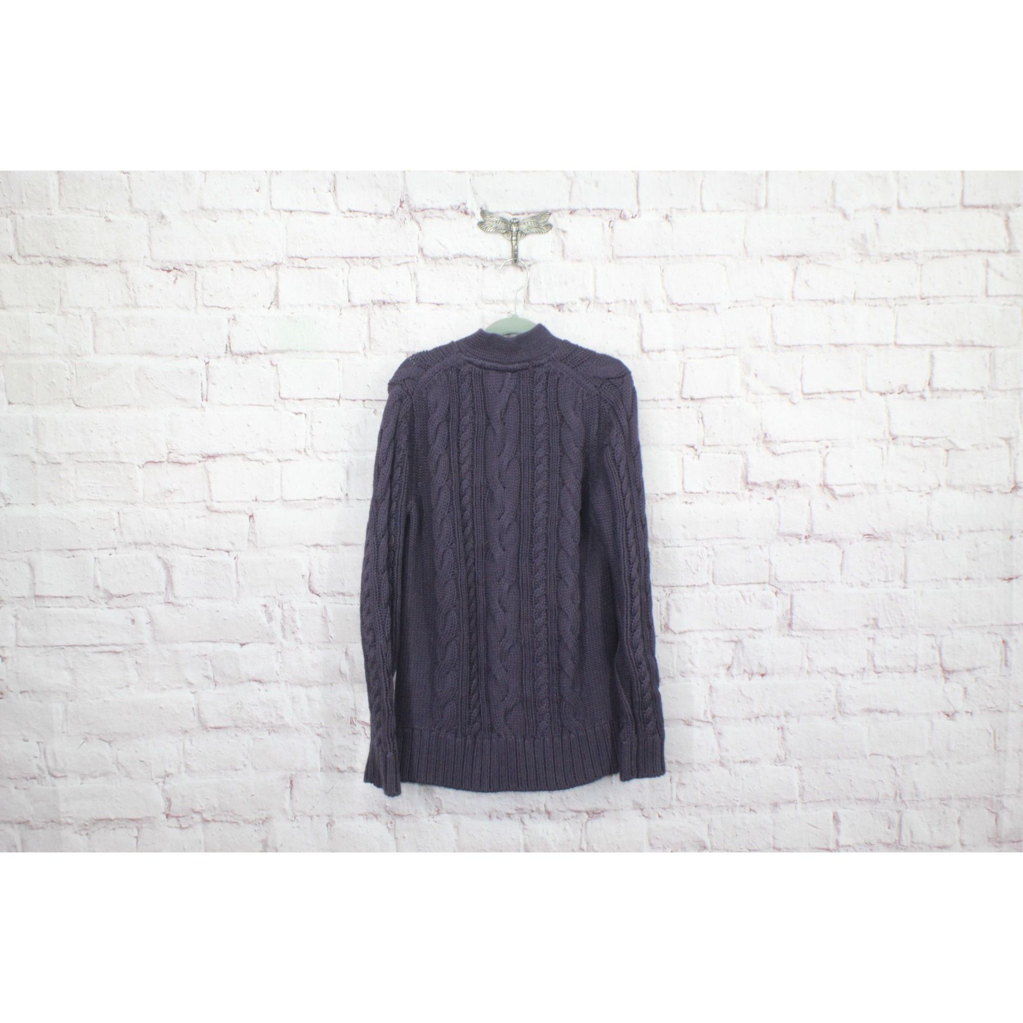L.L. Bean LL Bean Double L Cable Sweater Button Front Cardigan \ Size XS / US 0-2 / IT 36-38 - 6 Thumbnail