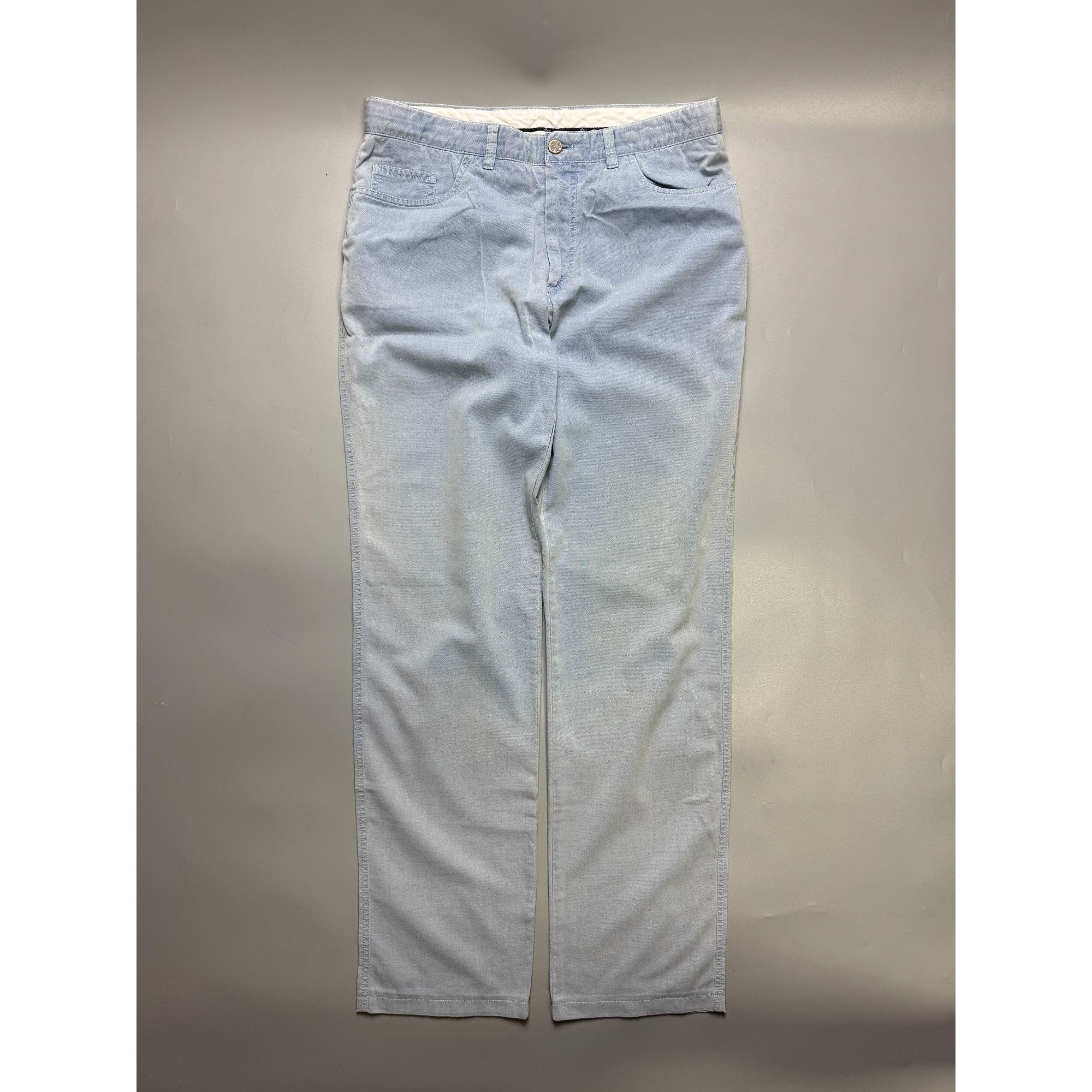 Brioni Brioni Stelvio Straight Cut Light Denim Jeans Pants (Y1143) Size US 34 / EU 50 - 1 Thumbnail