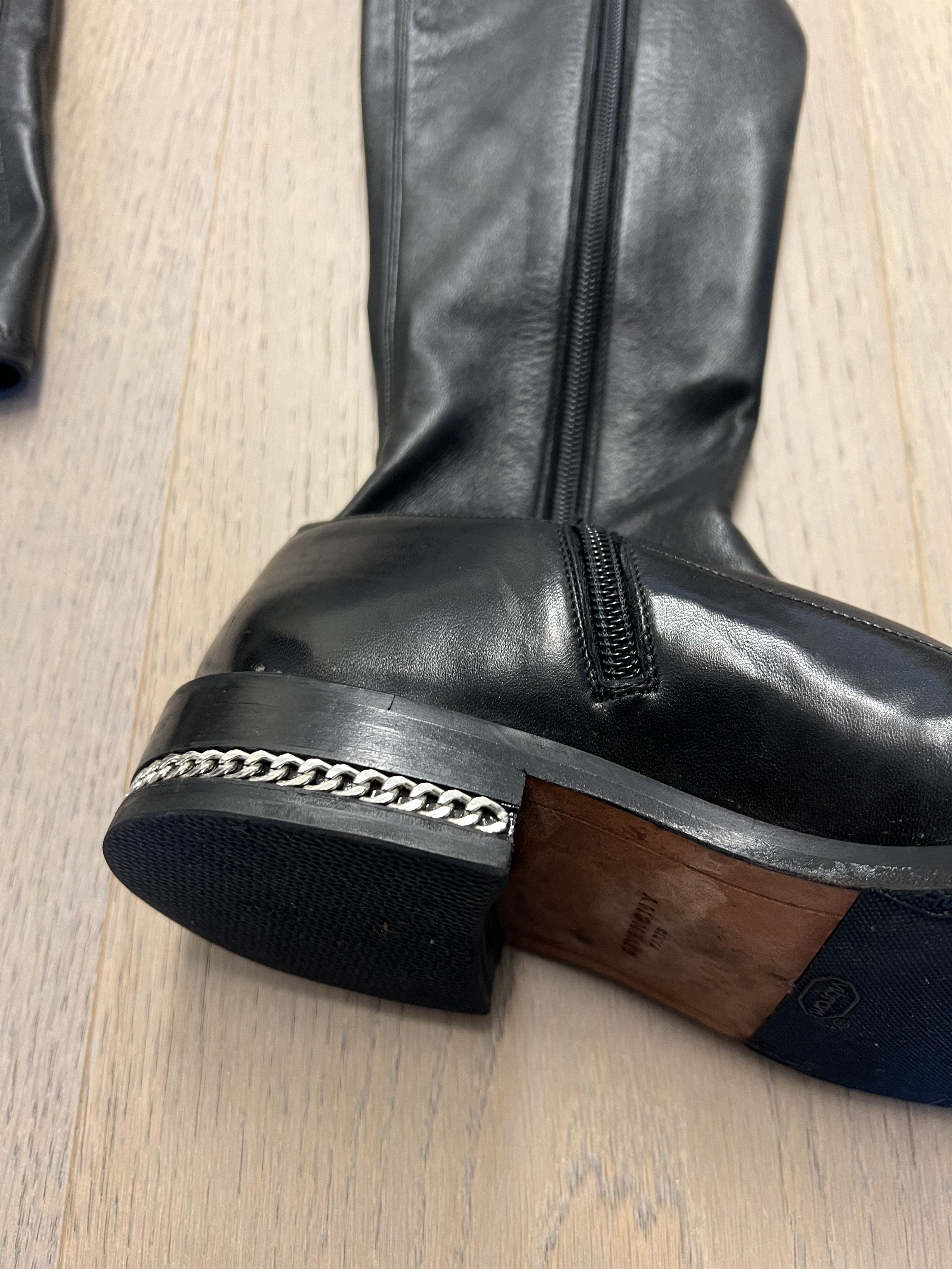 Versace Versace black lamb leather thigh-high boots. Size US 7 / IT 37 - 6 Thumbnail