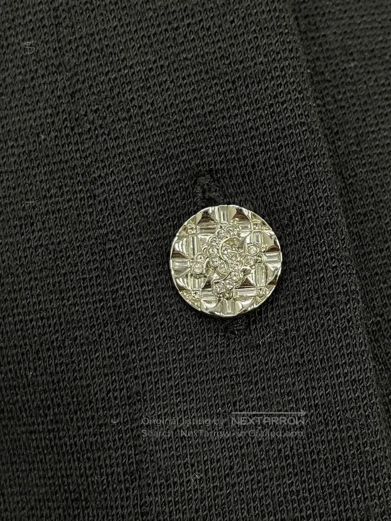 Chanel Chanel Black pearl rhinestone large double C large logo ve Size XXS / US 00 / IT 34 - 4 Thumbnail