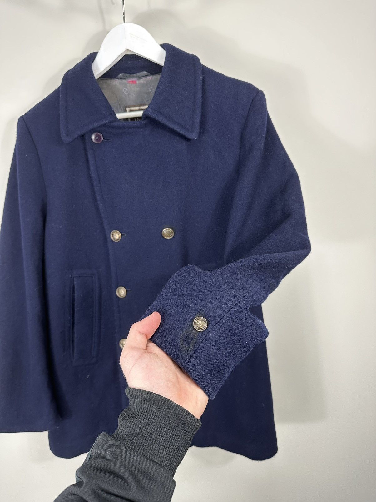 Christian Dior Monsieur Vintage 90s Christian Dior Double Breasted Luxury Wool Coat Size 40R - 10 Thumbnail