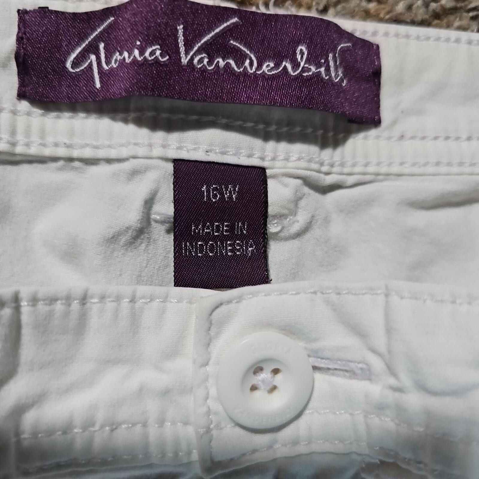 Other Gloria Vanderbilt Crop White Pants 16W Size 38" / US 16 / IT 52 - 3 Thumbnail