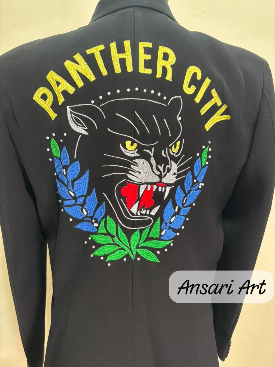 Other Men 2PC Customized Panther embroidery western prom outfit Size 46S - 5 Thumbnail
