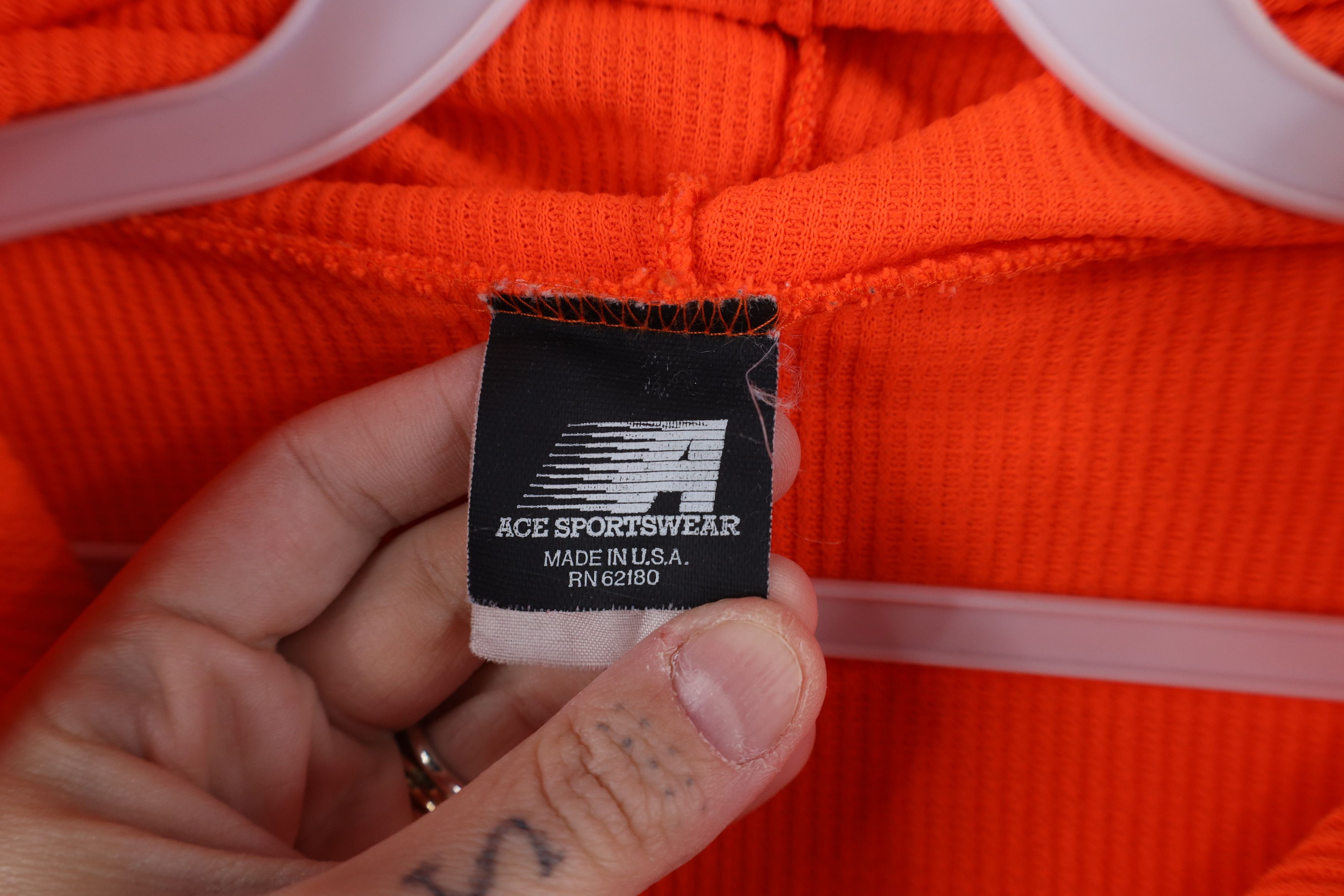 Vintage Vintage 70s 80s Streetwear Lined Hoodie Blaze Orange USA Size US XL / EU 56 / 4 - 9 Thumbnail