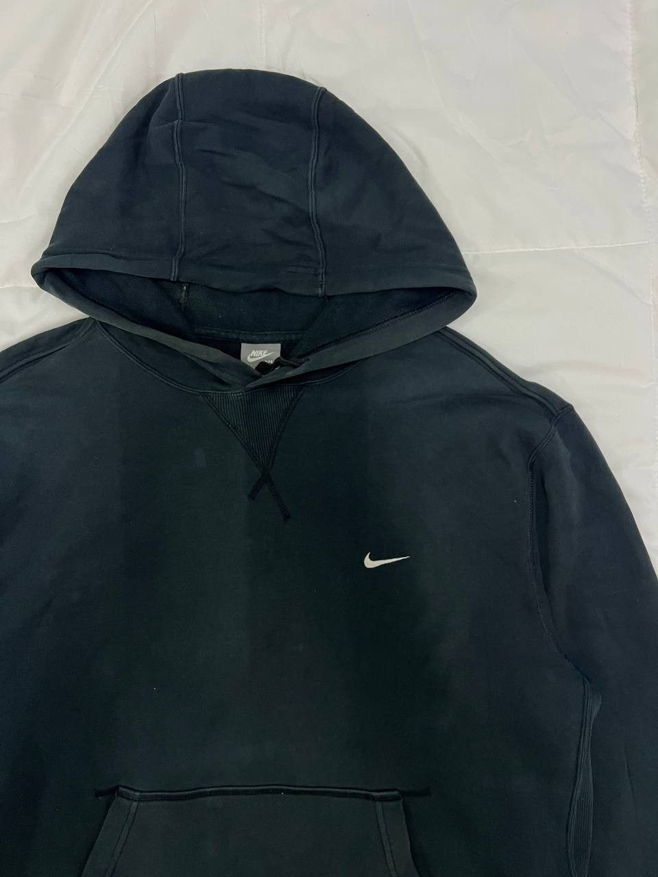 Nike × Vintage Vintage Y2K Nike Small Swoosh Hoodie Size US XL / EU 56 / 4 - 6 Thumbnail