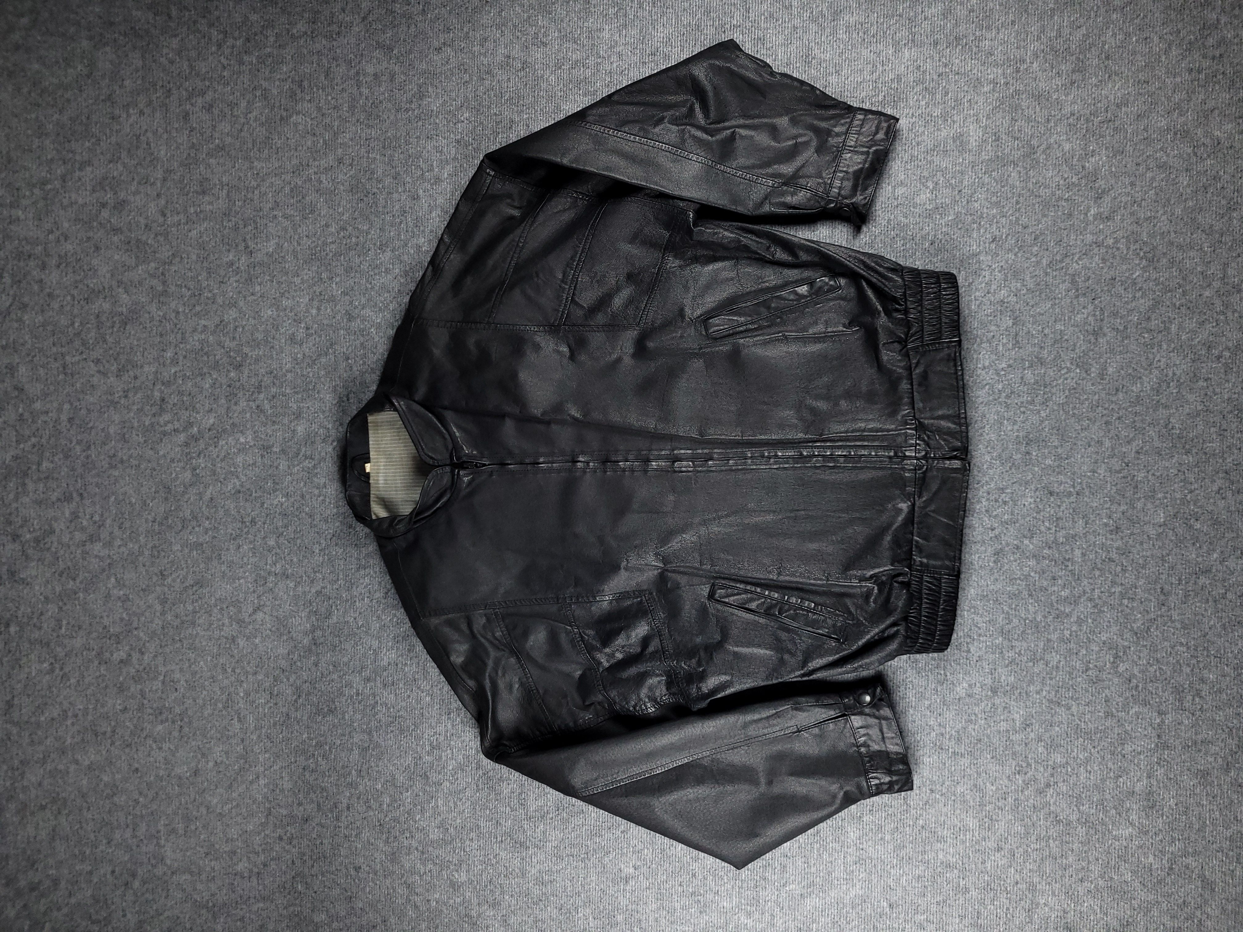 Pre-owned Bomber Jacket X Leather Jacket Leather Bomber Jacket In Black