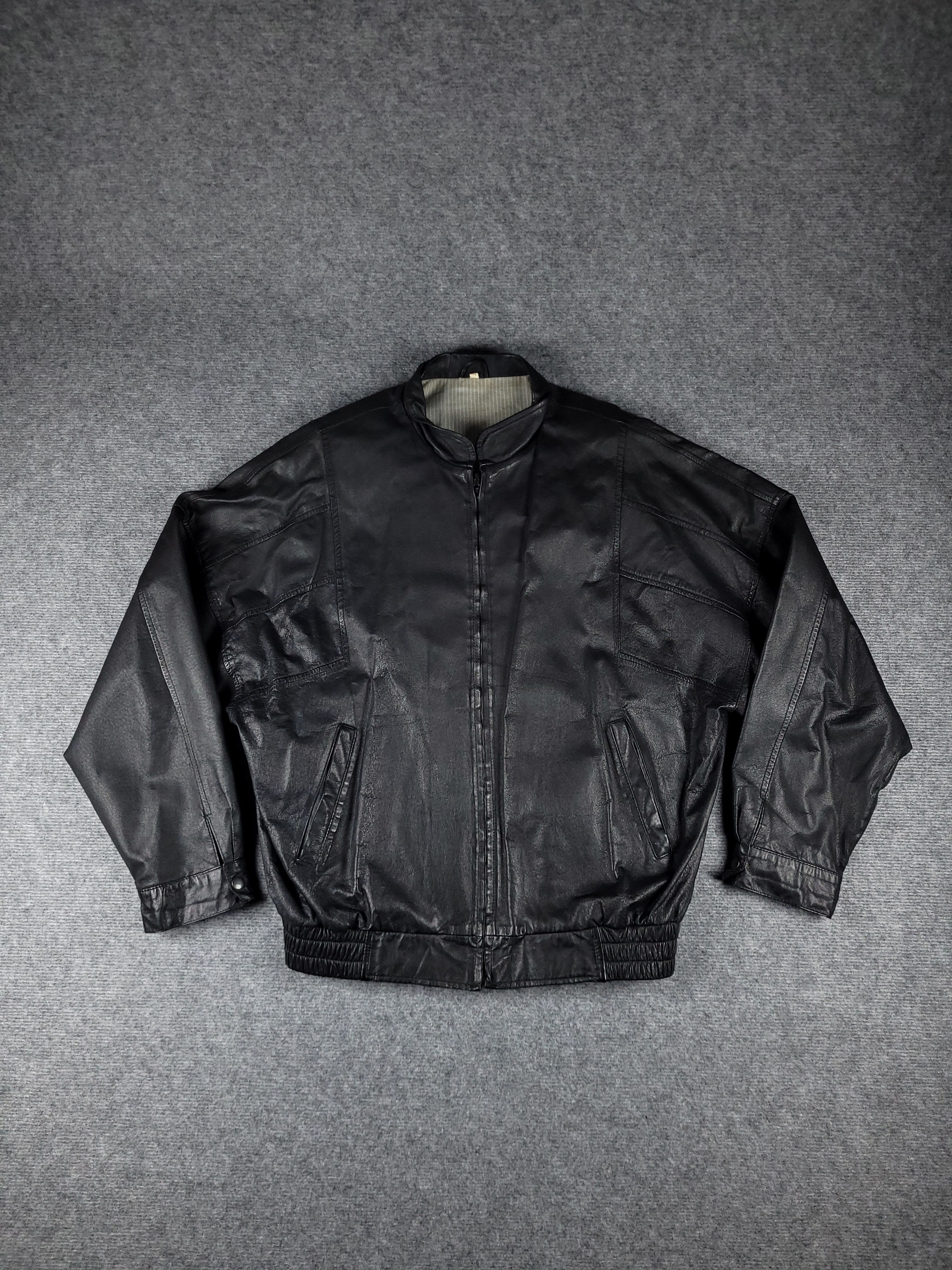 Pre-owned Bomber Jacket X Leather Jacket Leather Bomber Jacket In Black
