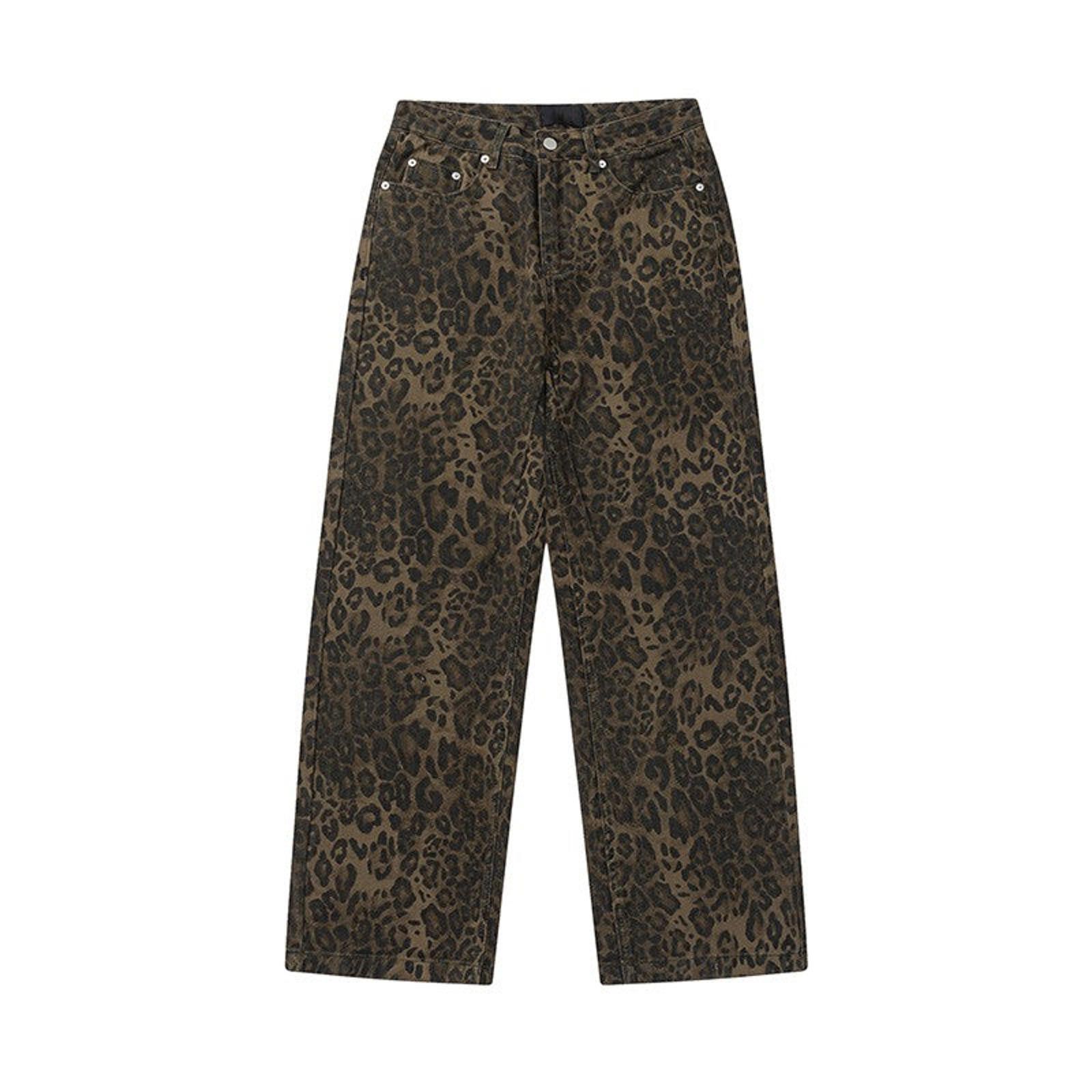 Vintage Leopard Print Stacked Flared Jeans Size US 30 / EU 46 - 4 Thumbnail