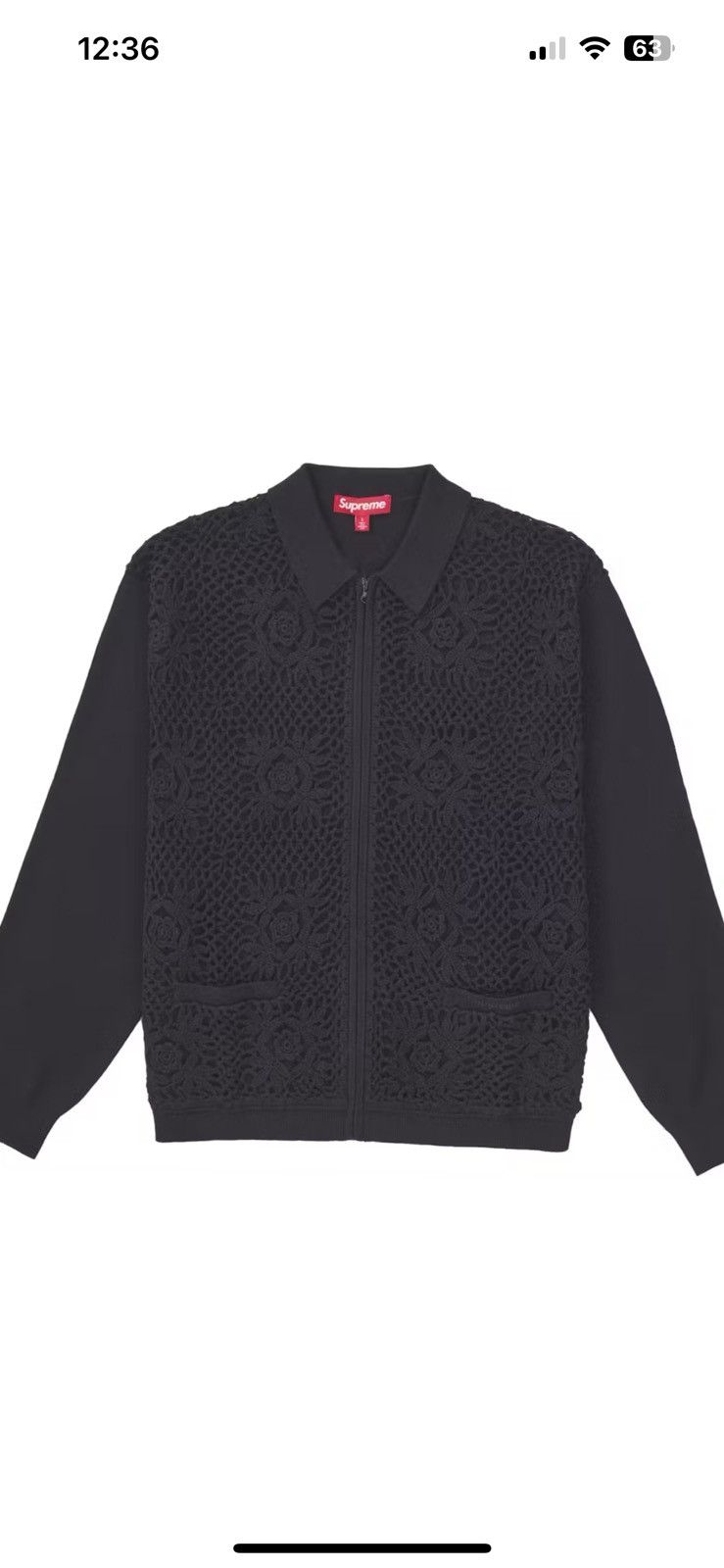 Supreme Supreme Crochet Zip Up Cardigan | Grailed