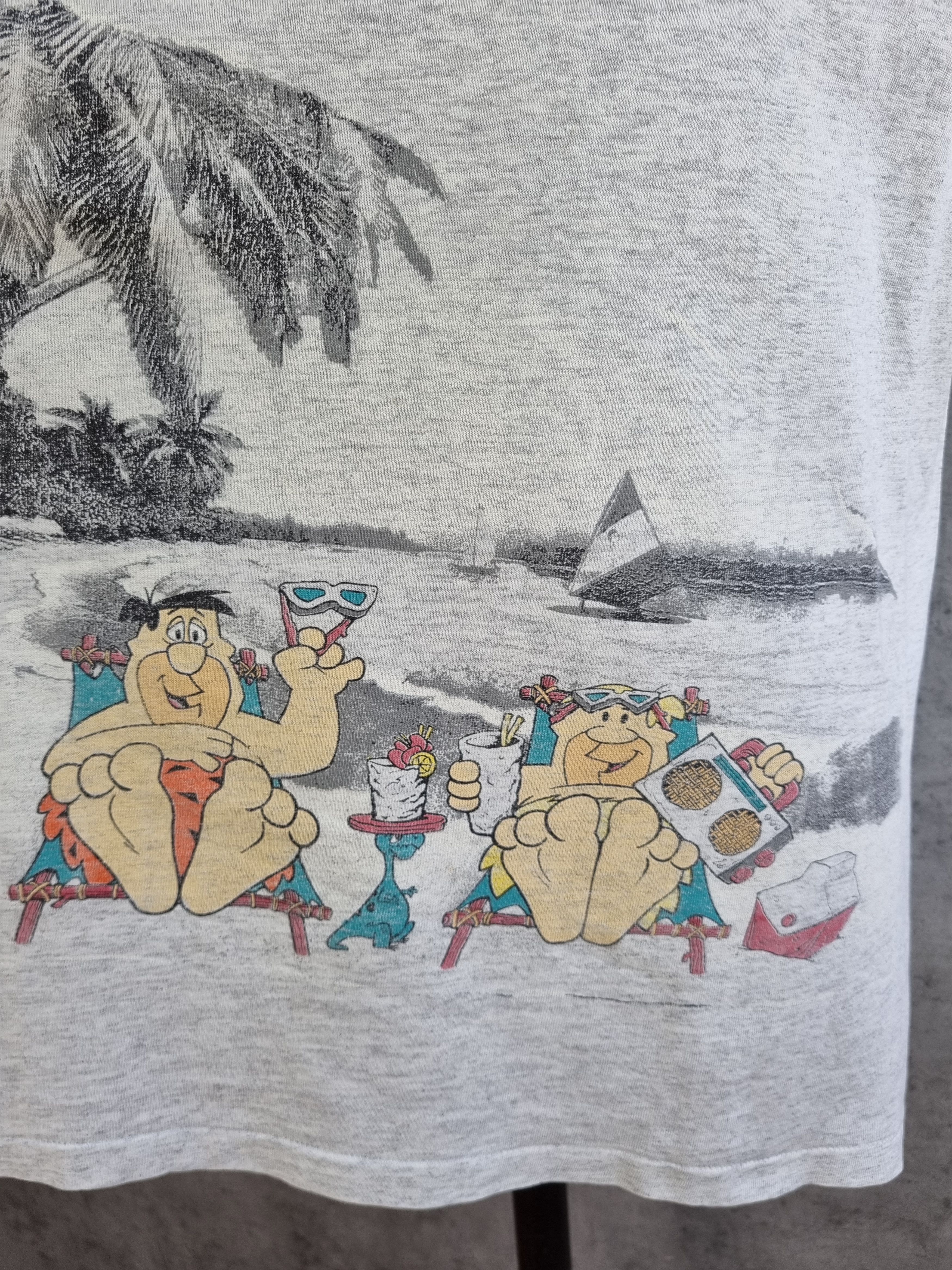 Cartoon Network × Vintage × Warner Bros 90s Single Stitch The Flintstones Rare Print Shirt Size US L / EU 52-54 / 3 - 1 Thumbnail