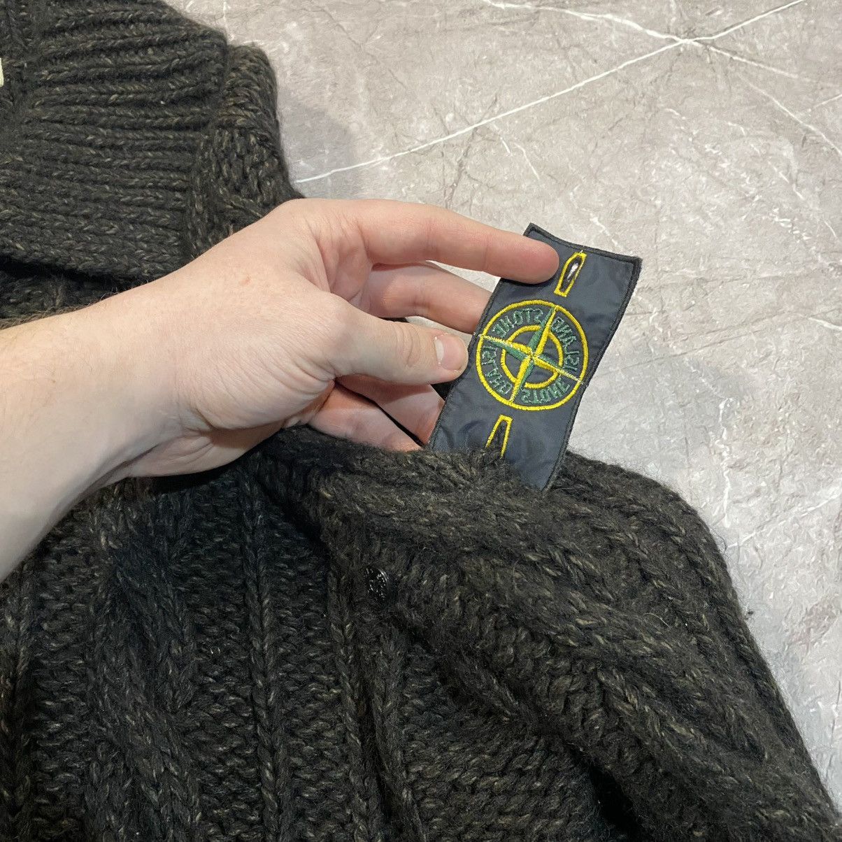 Massimo Osti RARE ! VINTAGE STONE ISLAND WOOL CARDIGAN SWEATER 2002 Size US L / EU 52-54 / 3 - 9 Thumbnail