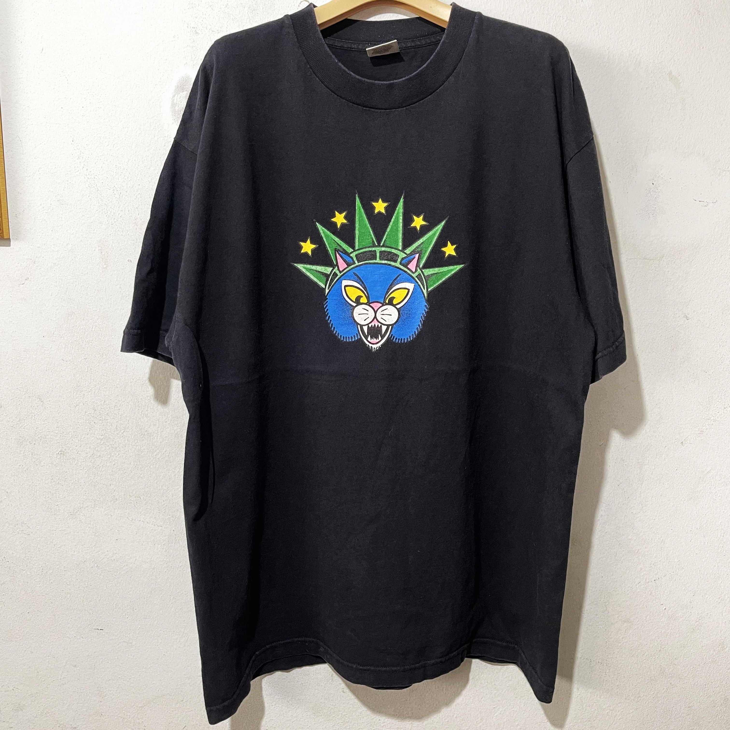 Band Tees × Vintage Vintage 90s Cat Shirt Size US XL / EU 56 / 4 - 1 Thumbnail