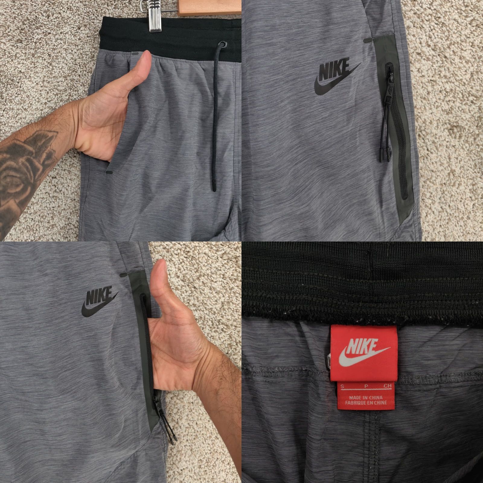 Nike Nike Jogger Pants Women Small Gray Bonded Woven Lightweight Elastic Waist Pockets Nike Dri-FIT Casual Activewear 90s? Size 28" / US 6 / IT 42 - 8 Thumbnail